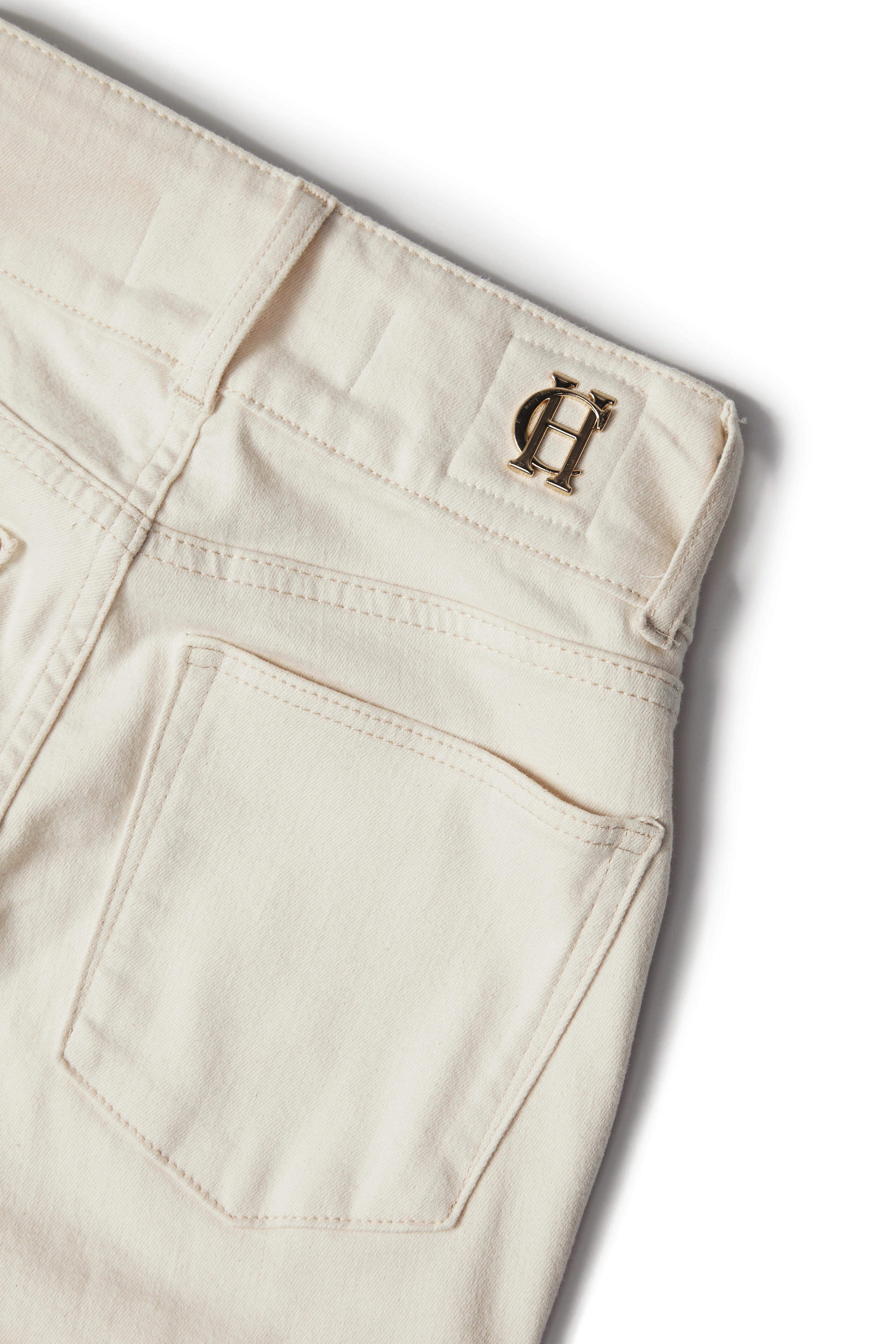 High Rise Flared Jean (Oatmeal) - Image 7