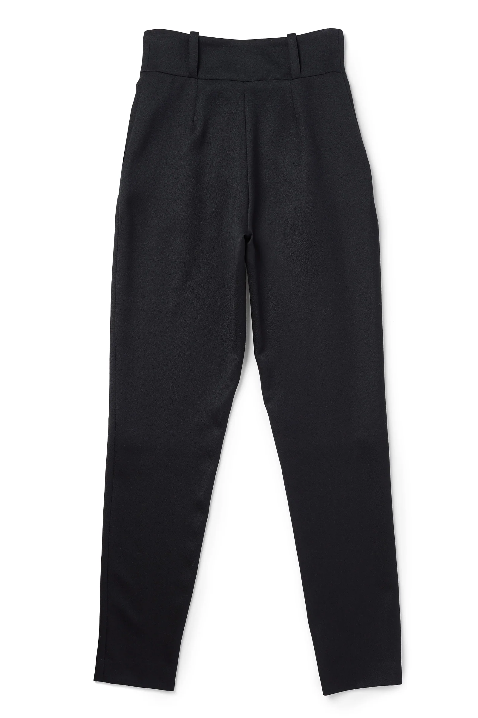 High Waisted Peg Trouser (Black Barathea Silver) - Image 6