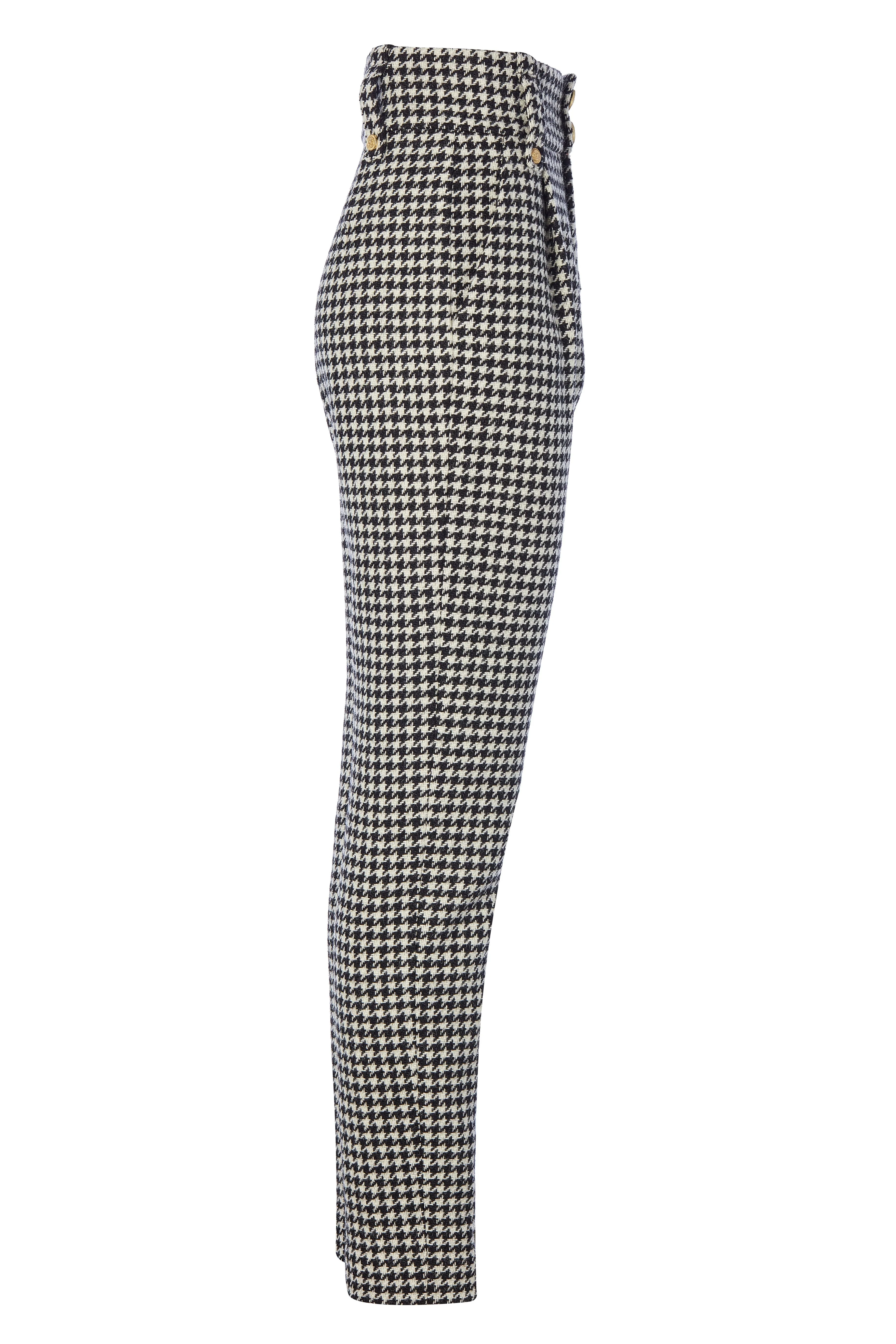 High Waisted Peg Trouser (Houndstooth) - Image 7