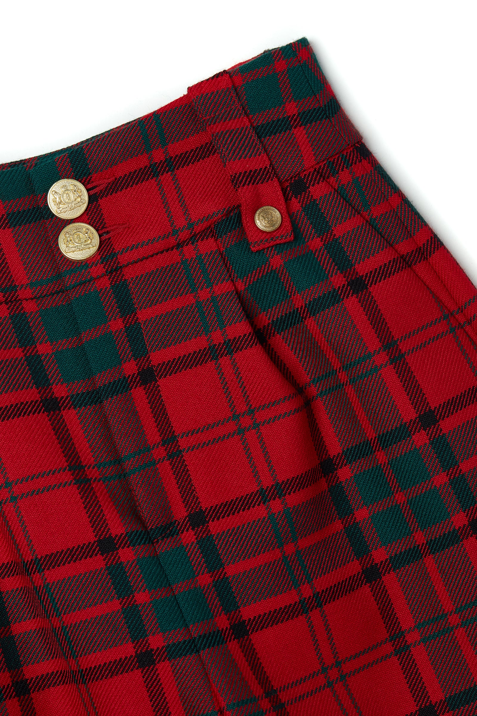 High Waisted Peg Trouser (Red Tartan) - Image 9