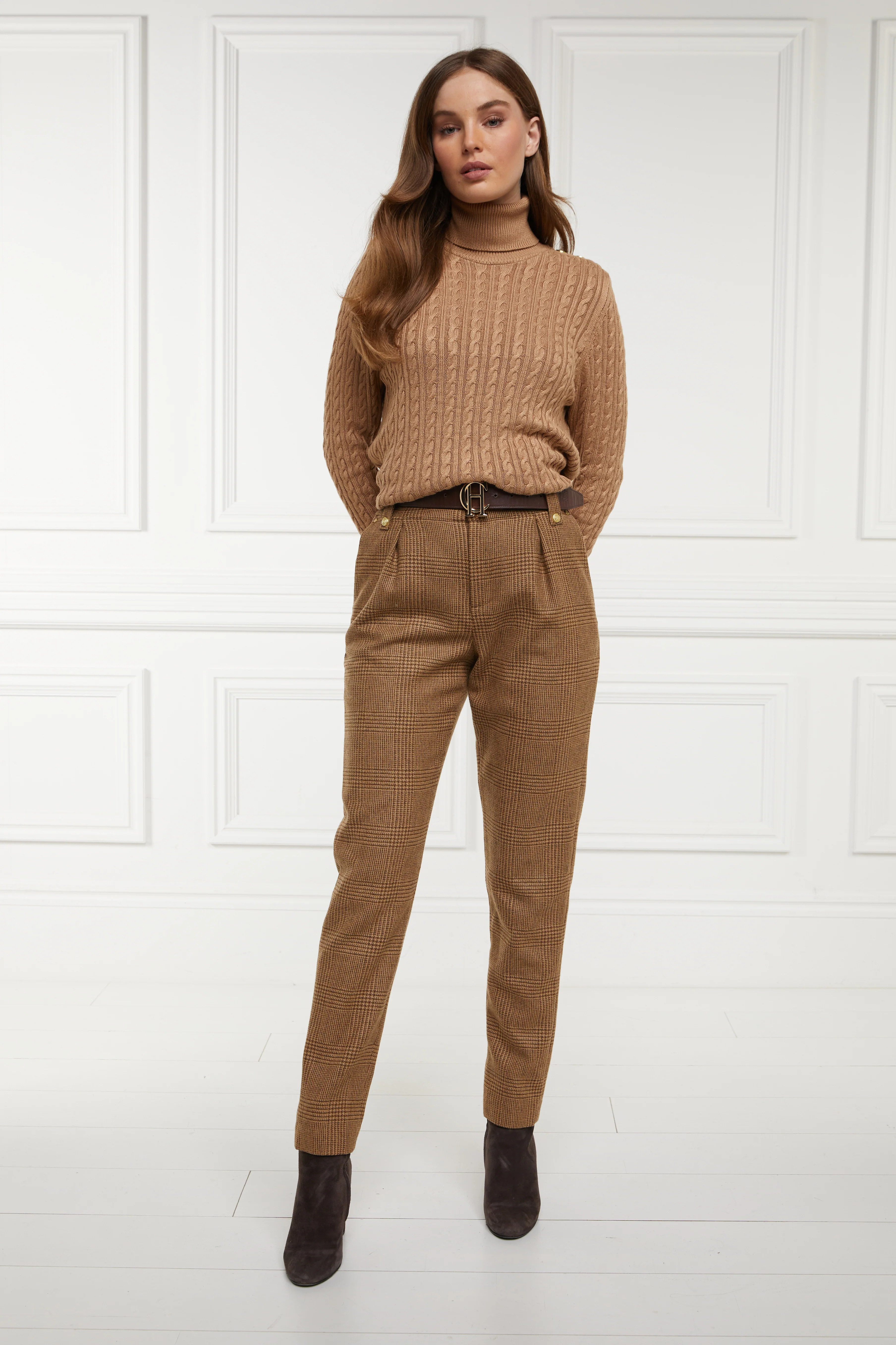 High Waisted Peg Trouser (Tawny) - Image 3