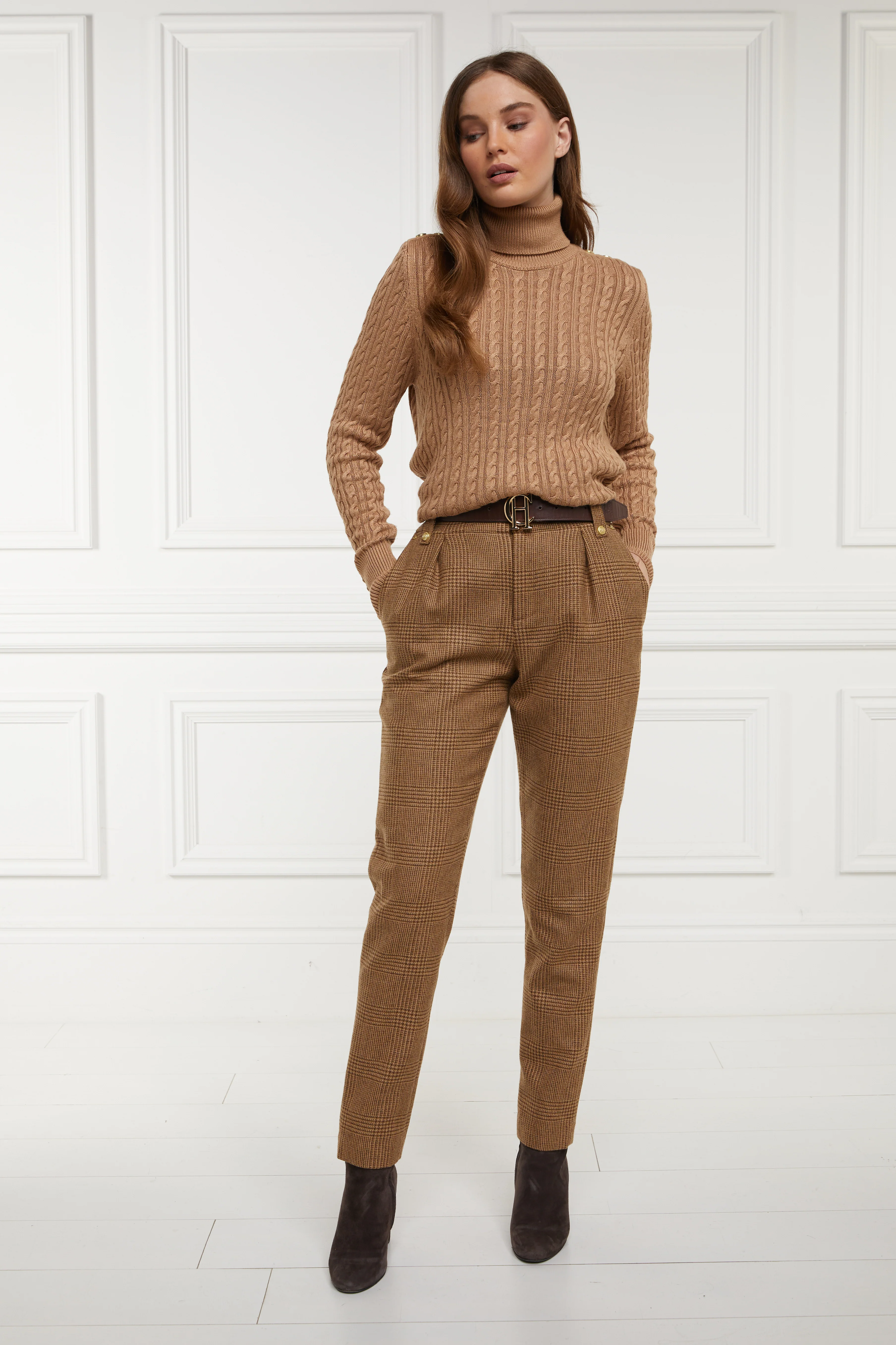 High Waisted Peg Trouser (Tawny) - Image 8