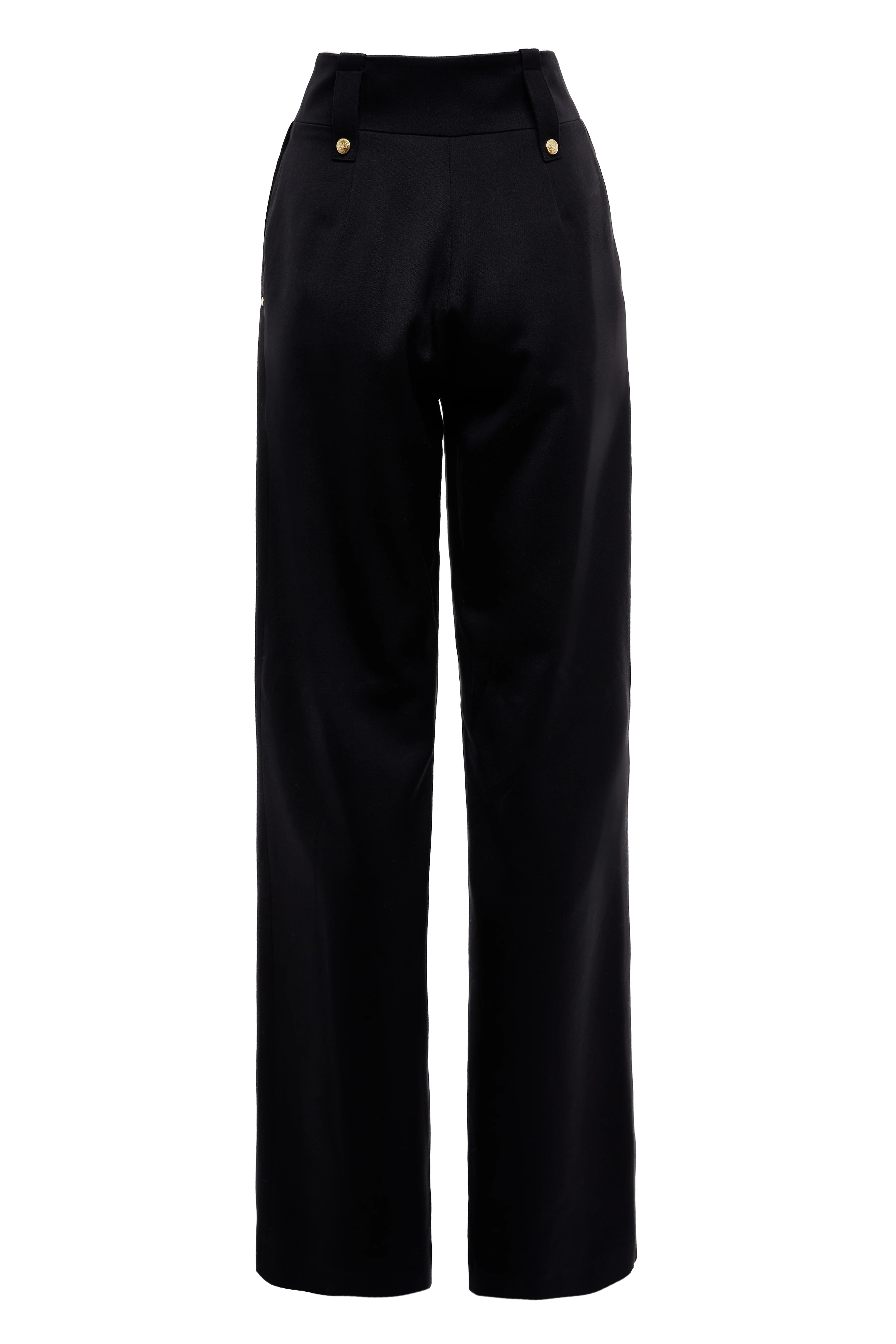 High Waisted Straight Trouser (Black Barathea) - Image 6