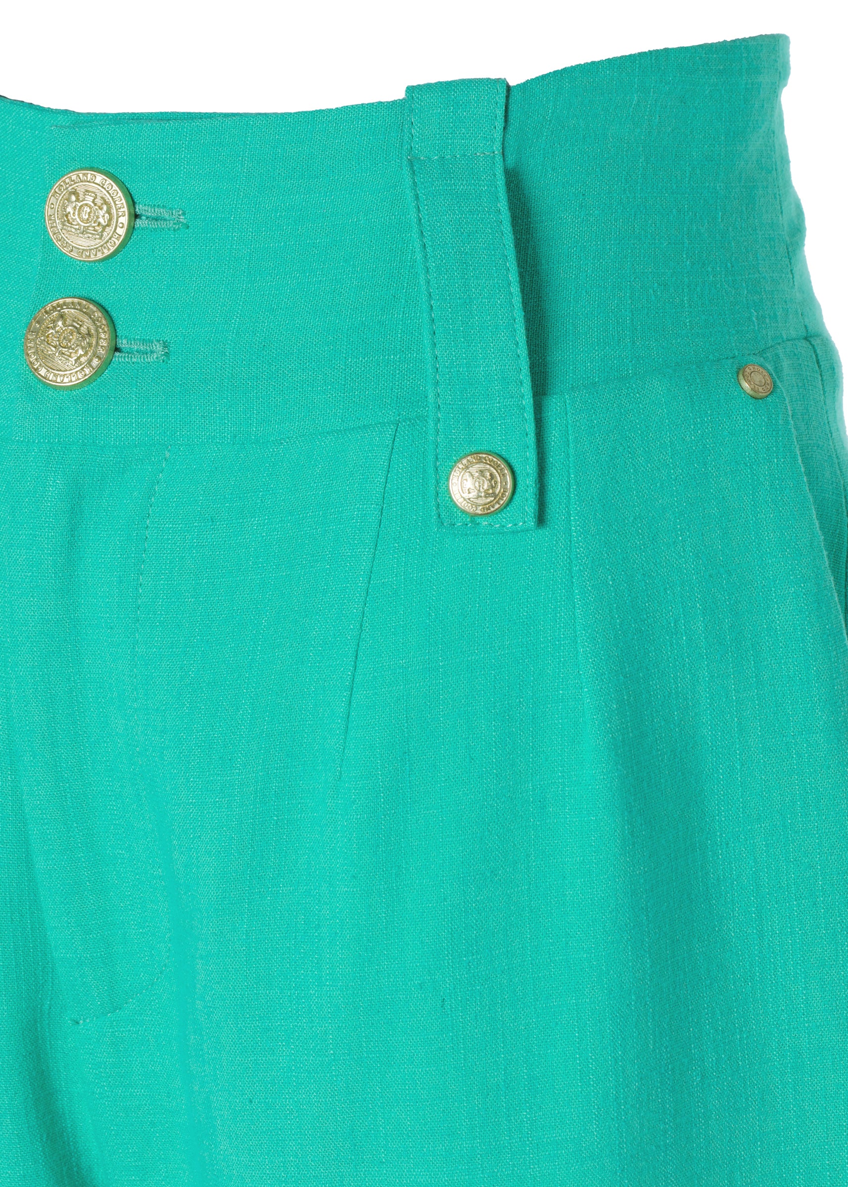 High Waisted Straight Trouser (Jade Linen) - Image 7