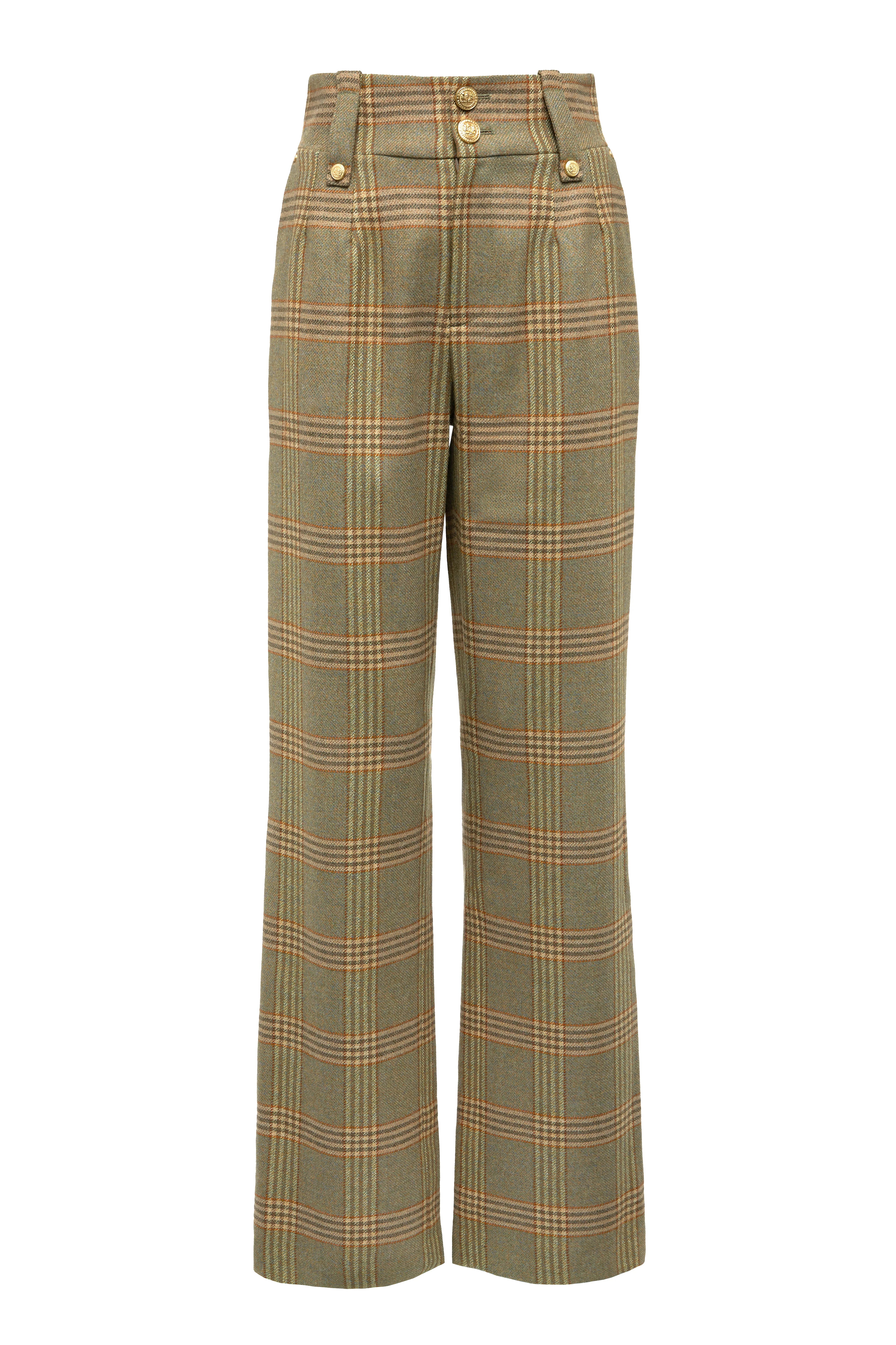 High Waisted Straight Trouser (Leveret) - Image 4