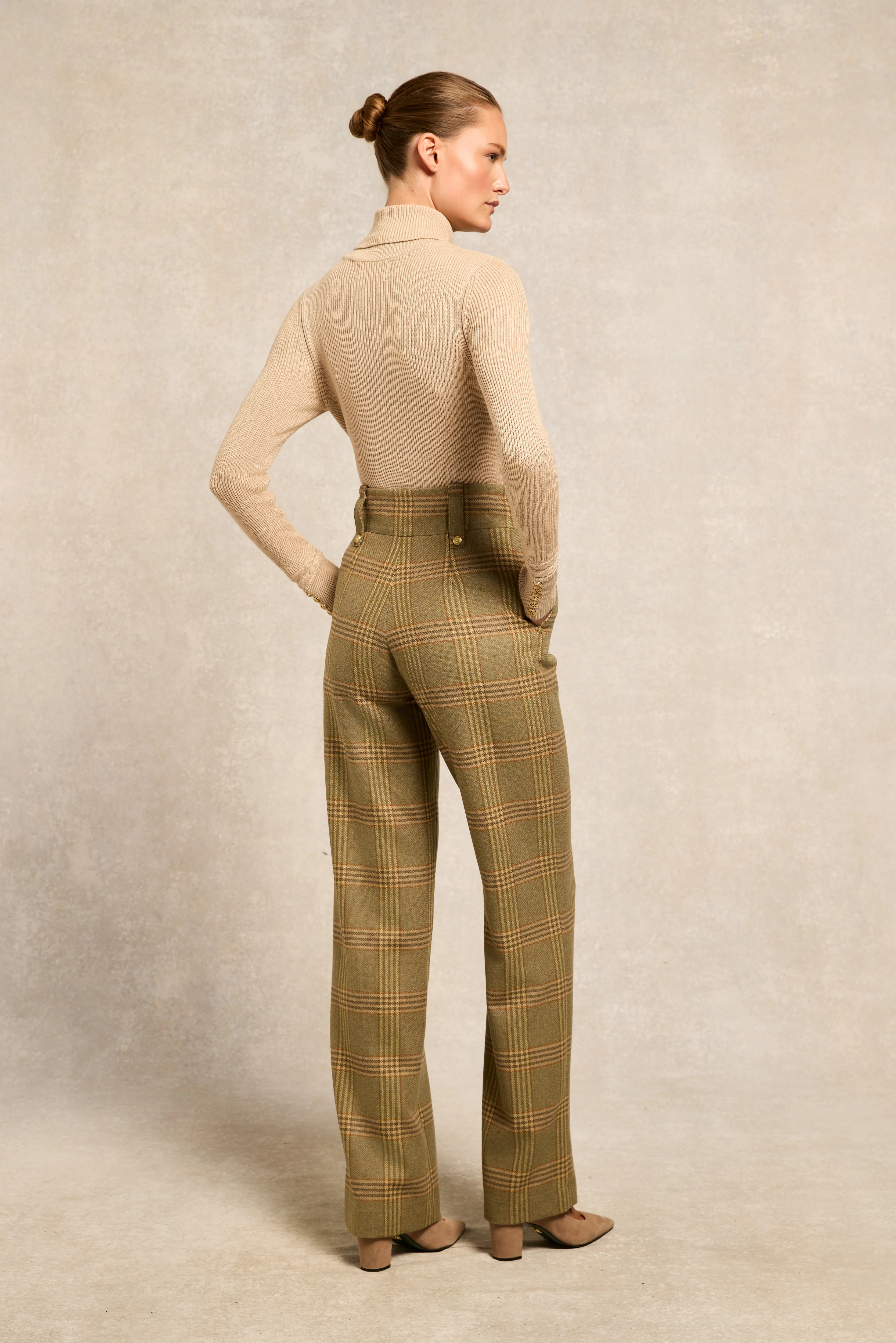 High Waisted Straight Trouser (Leveret) - Image 6