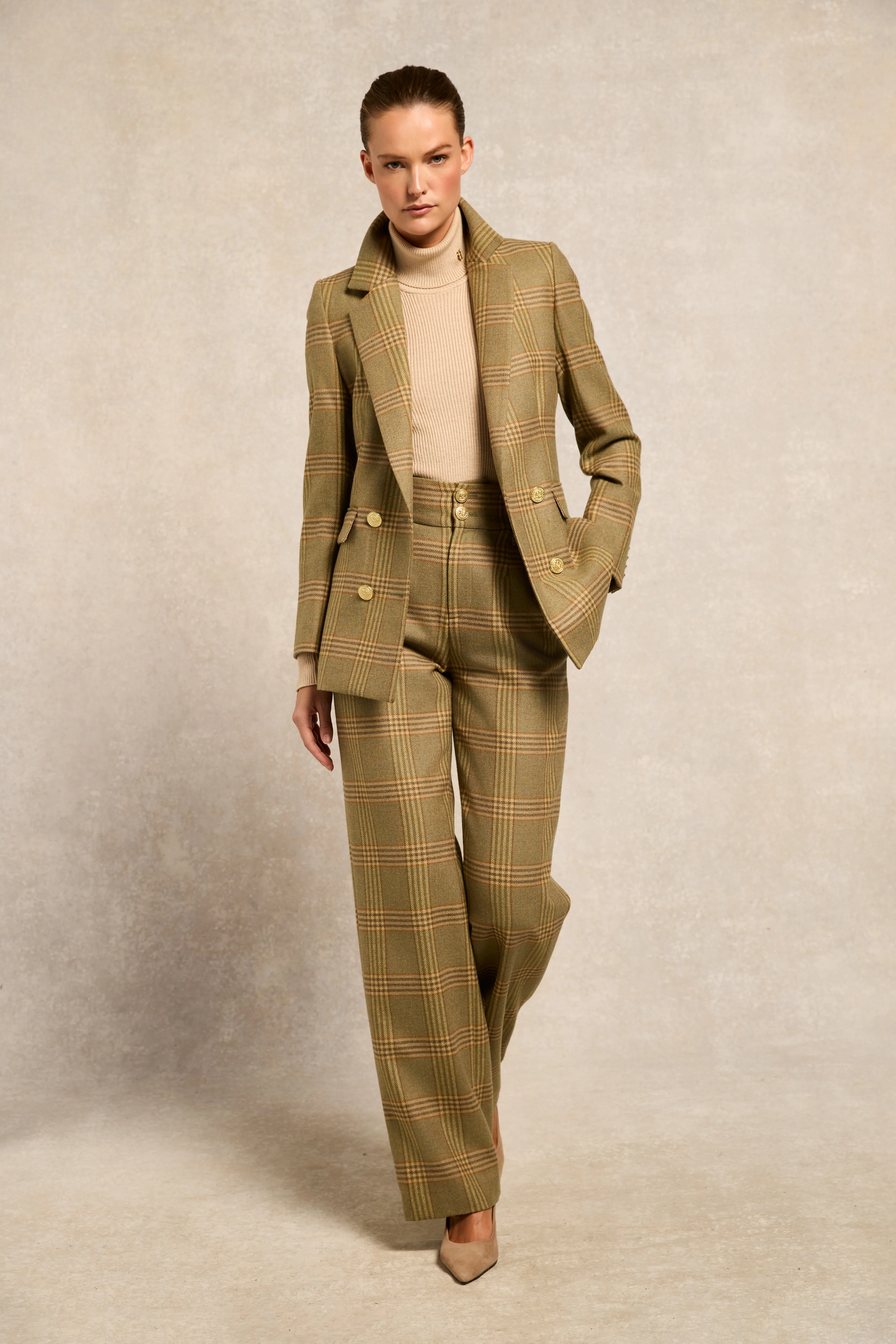 High Waisted Straight Trouser (Leveret) - Image 7