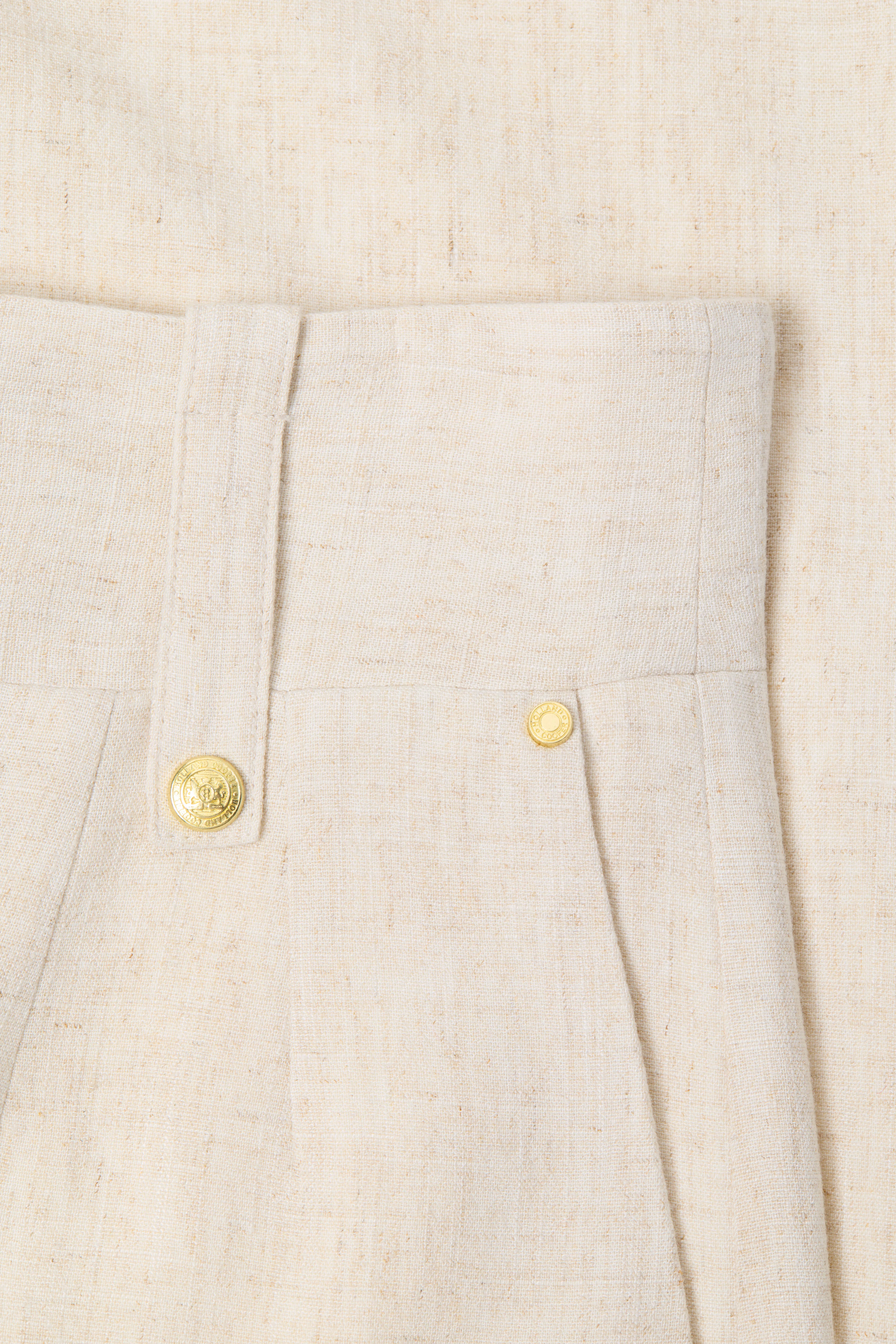 High Waisted Straight Trouser (Natural Linen) - Image 8