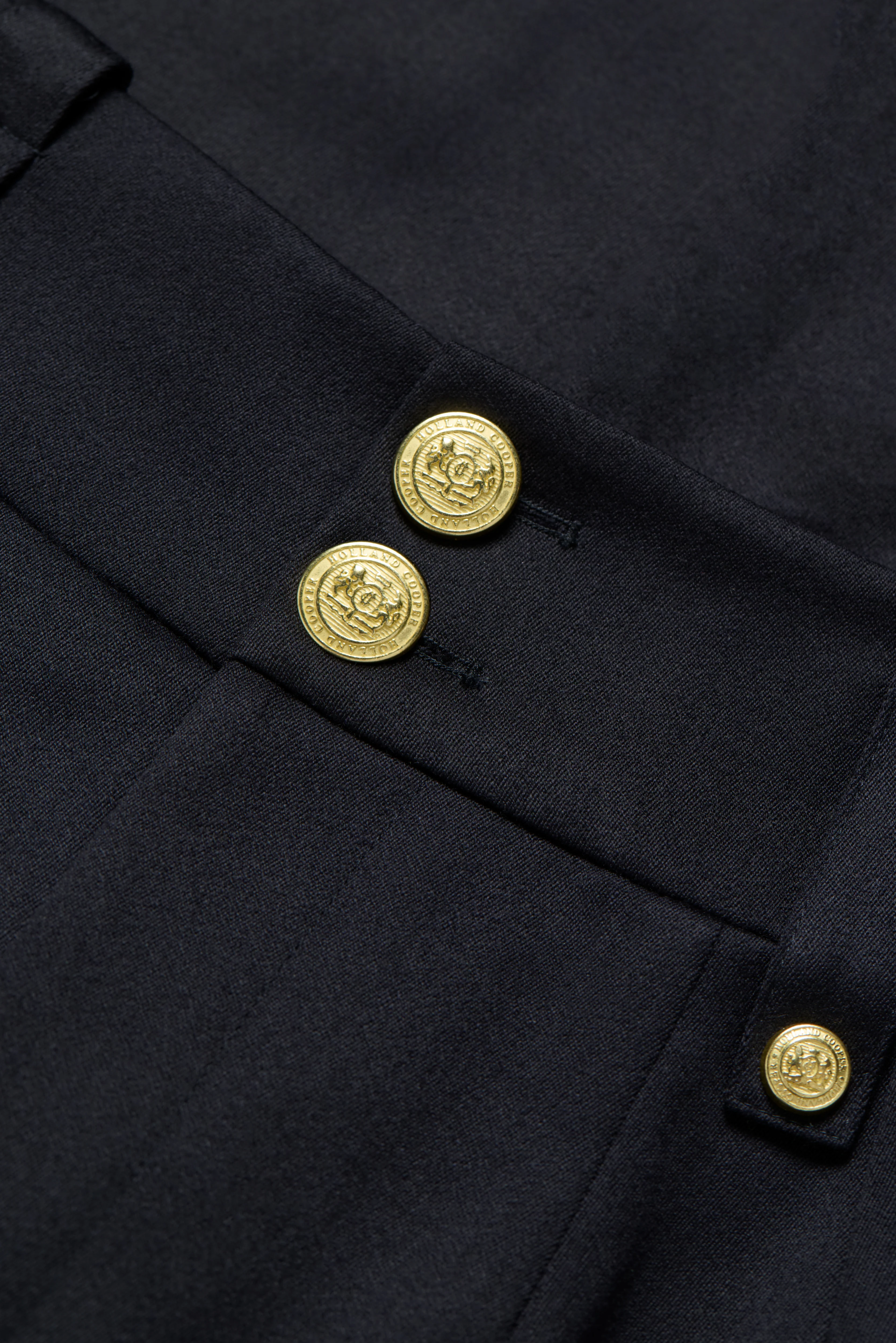 High Waisted Straight Trouser (Navy Barathea) - Image 7