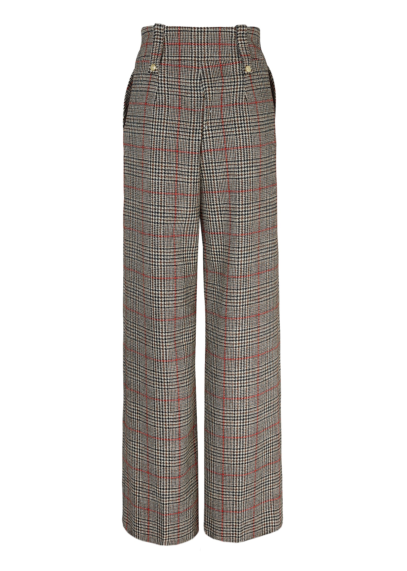 High Waisted Straight Trouser (Orange Windsor) - Image 7