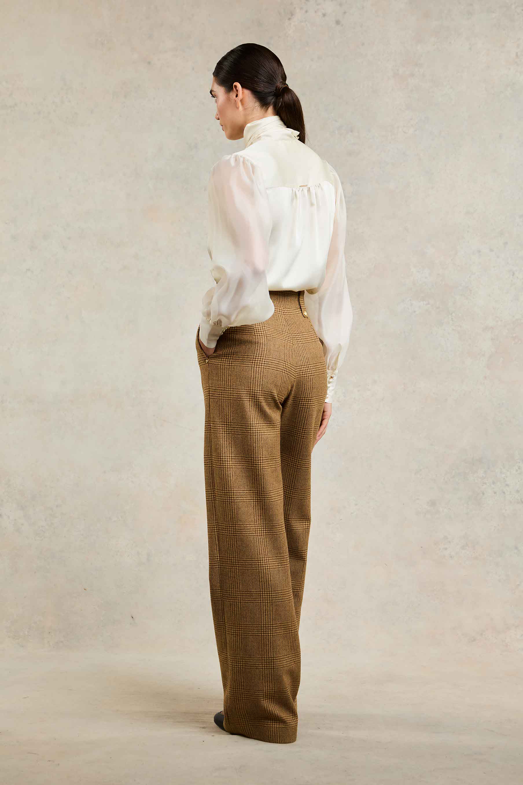 High Waisted Straight Trouser (Tawny) - Image 5