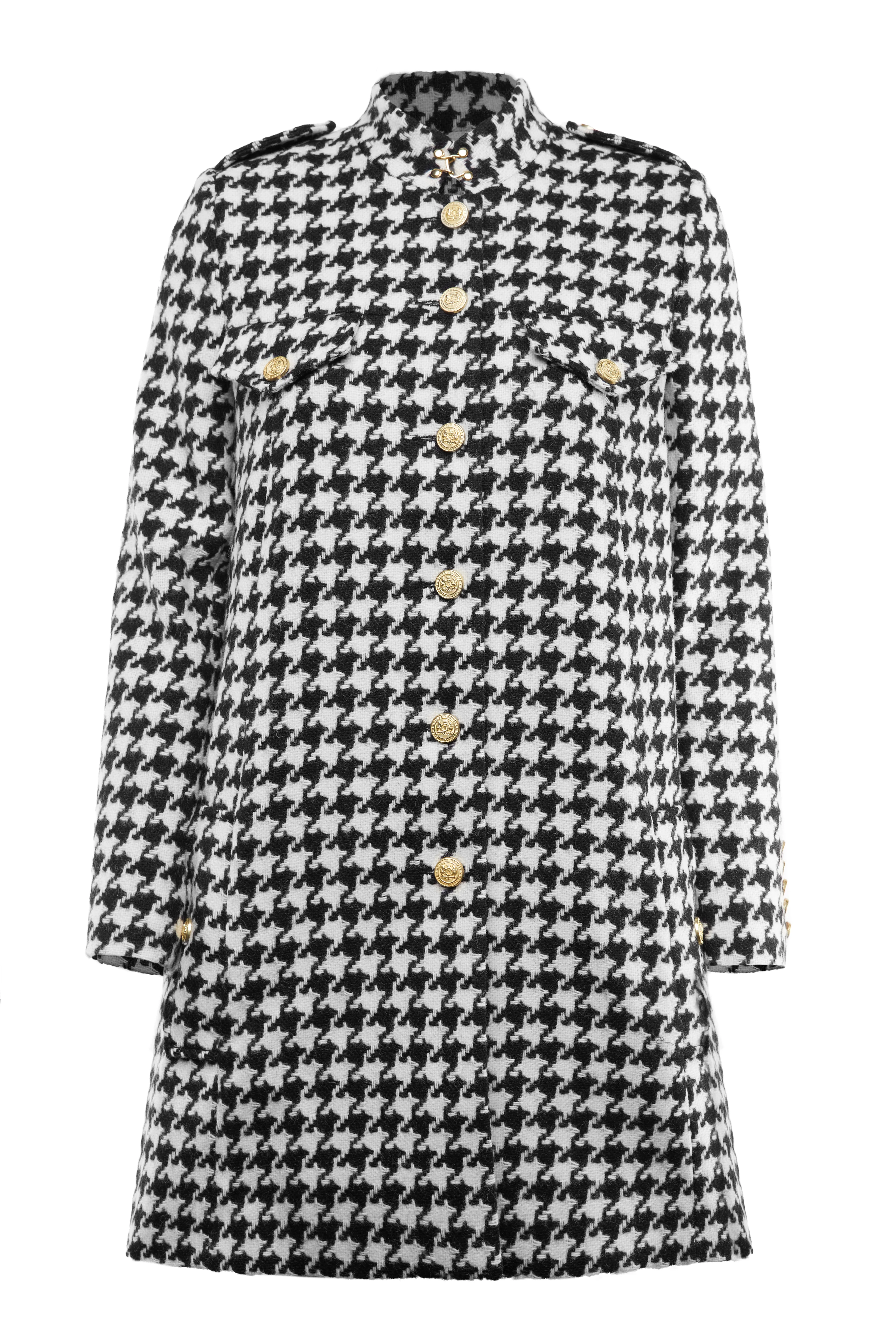 Highbury Cape Coat (Large Scale Houndstooth) - Image 6