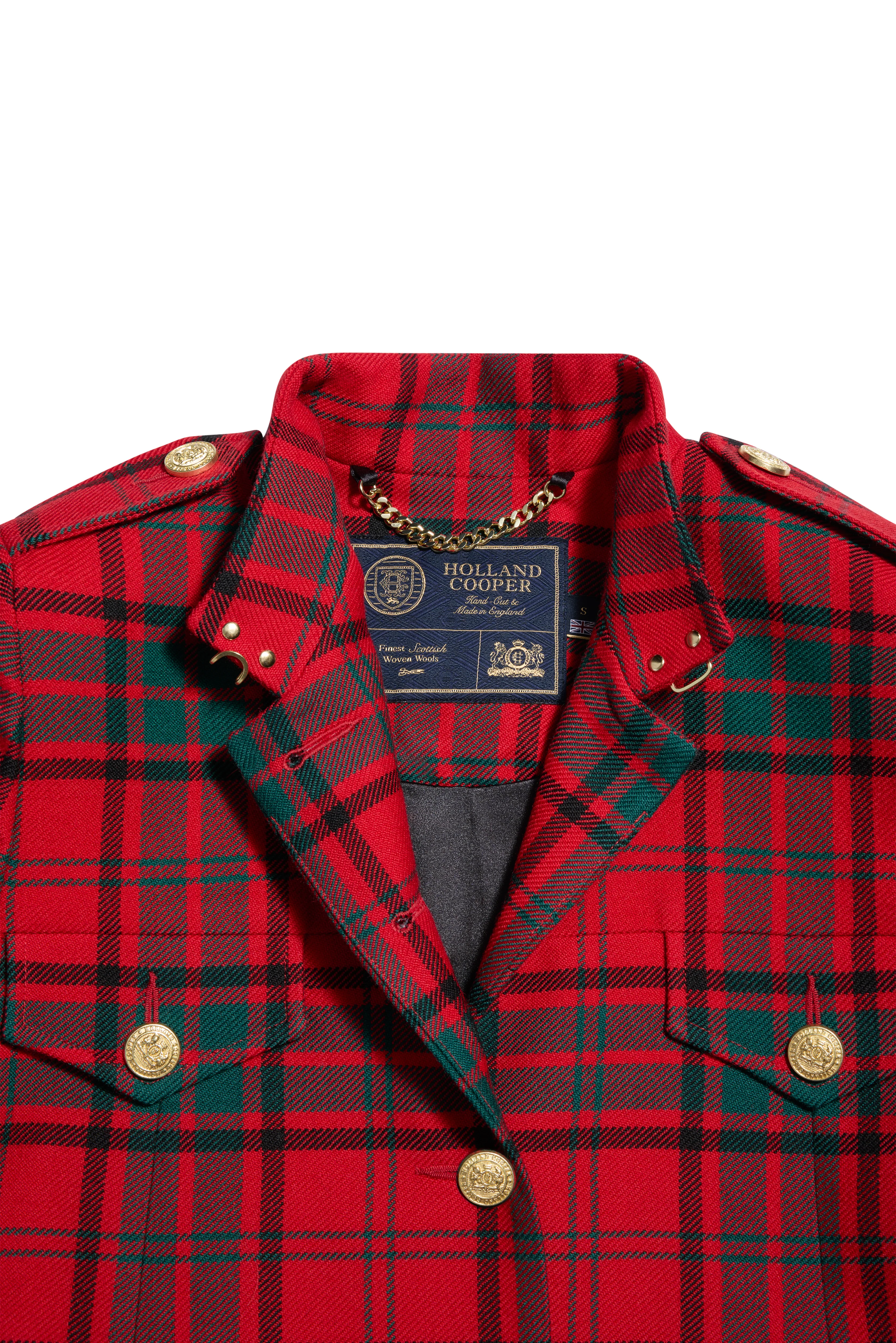 Highbury Cape Coat (Red Tartan) - Image 8