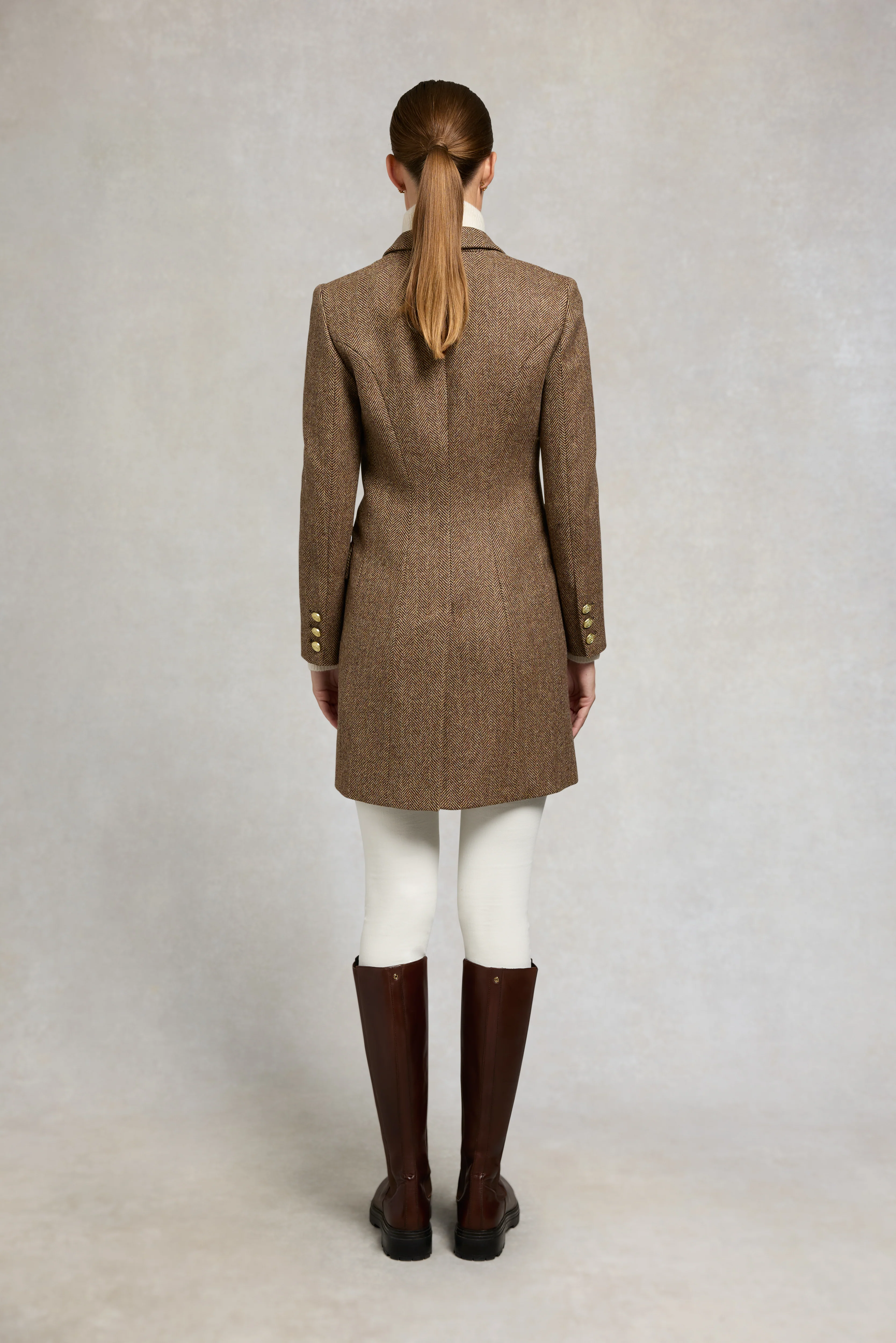 Highgrove Coat (Large Scale Brown Herringbone) - Image 2