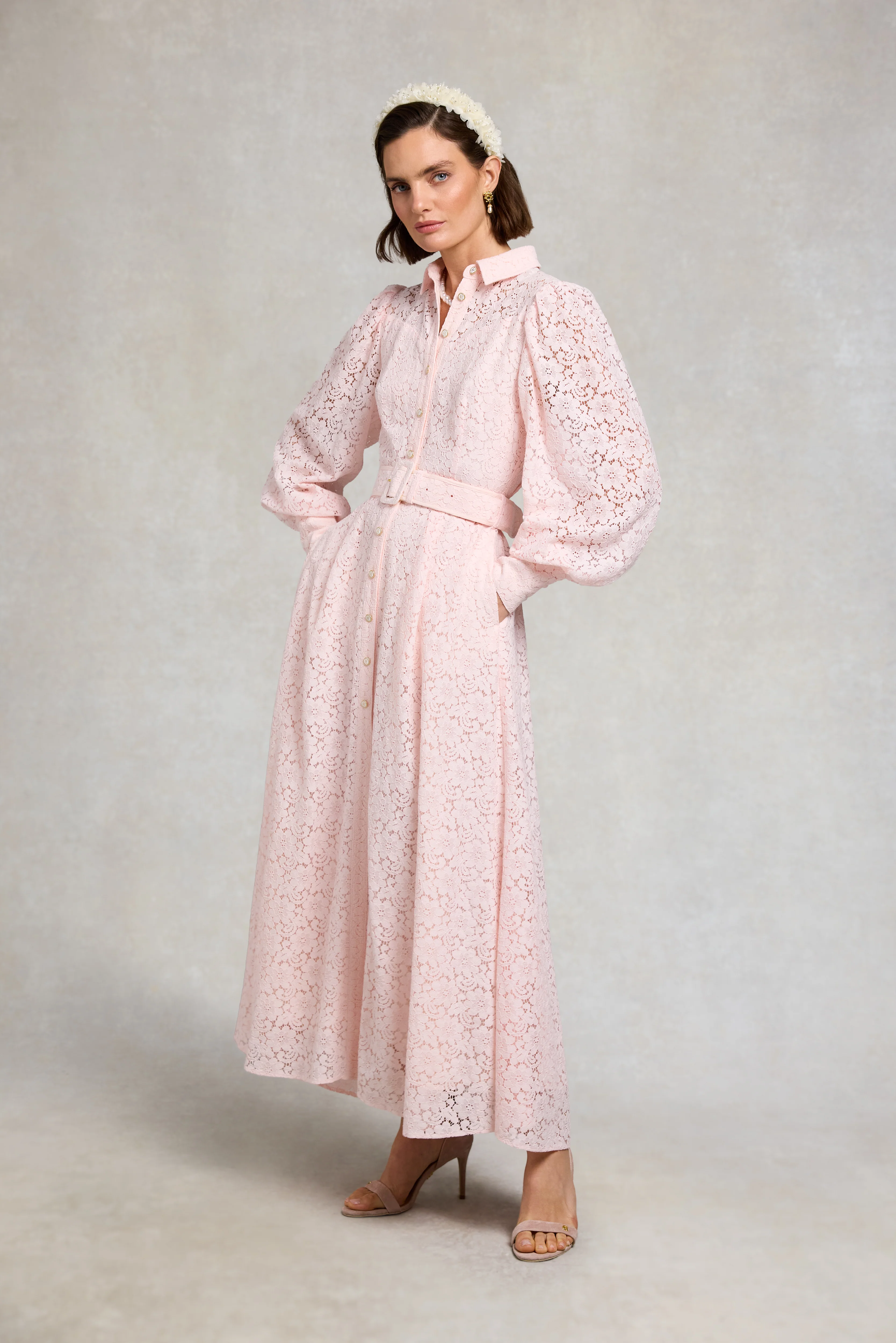 Iona Lace Dress (Blush) - Image 4