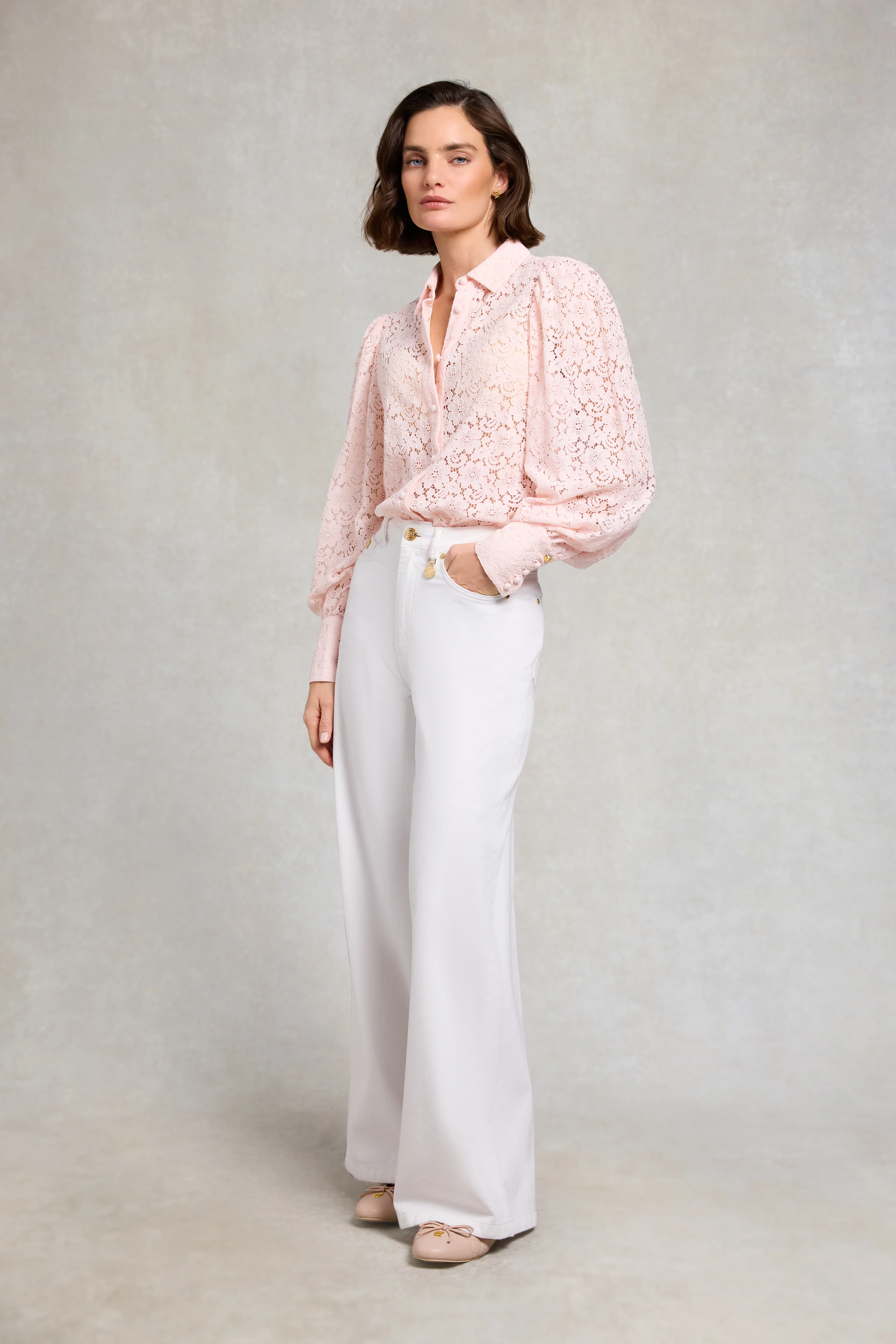 Iona Lace Shirt (Blush) - Image 6