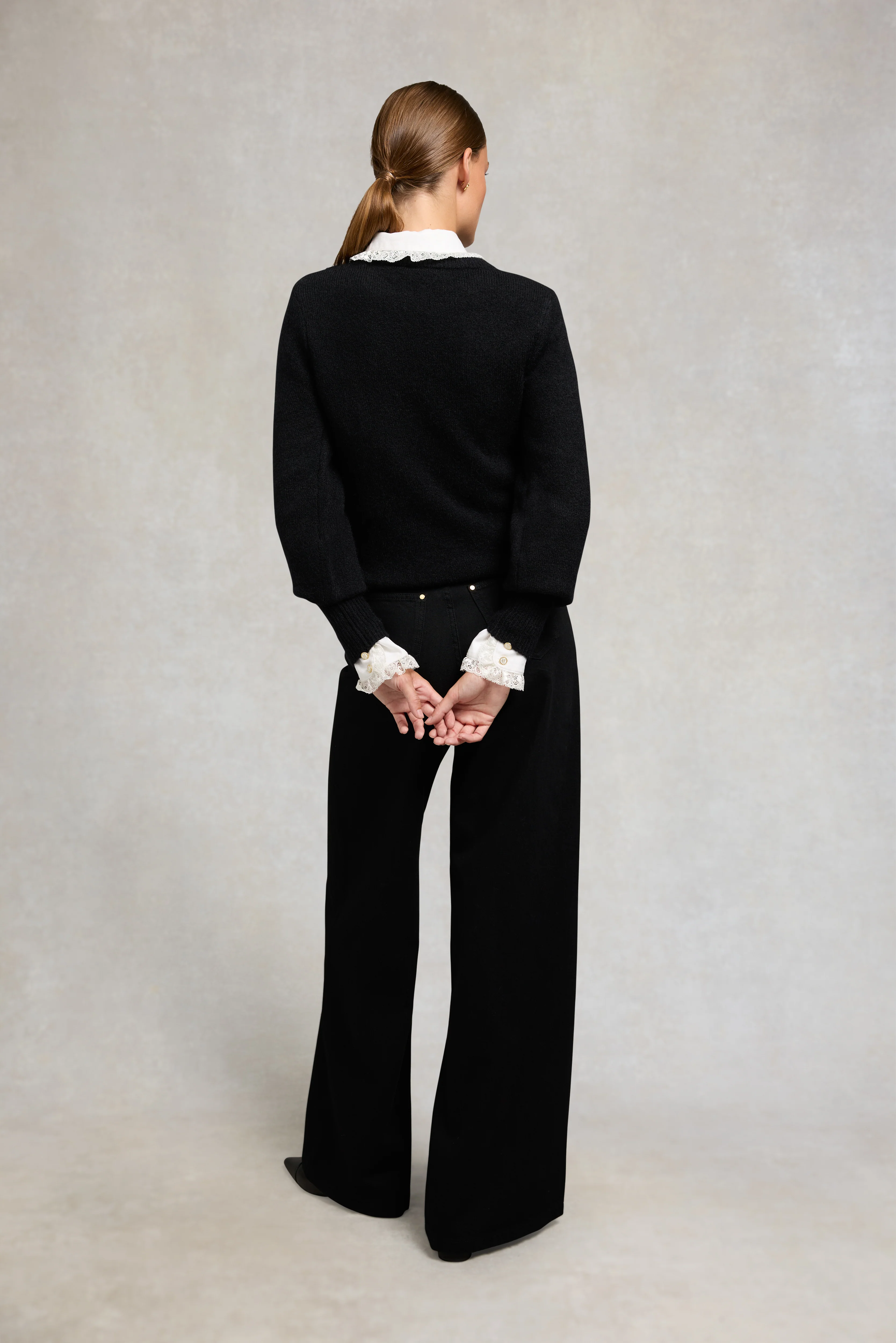 Isla Crew Neck Knit (Black) - Image 5