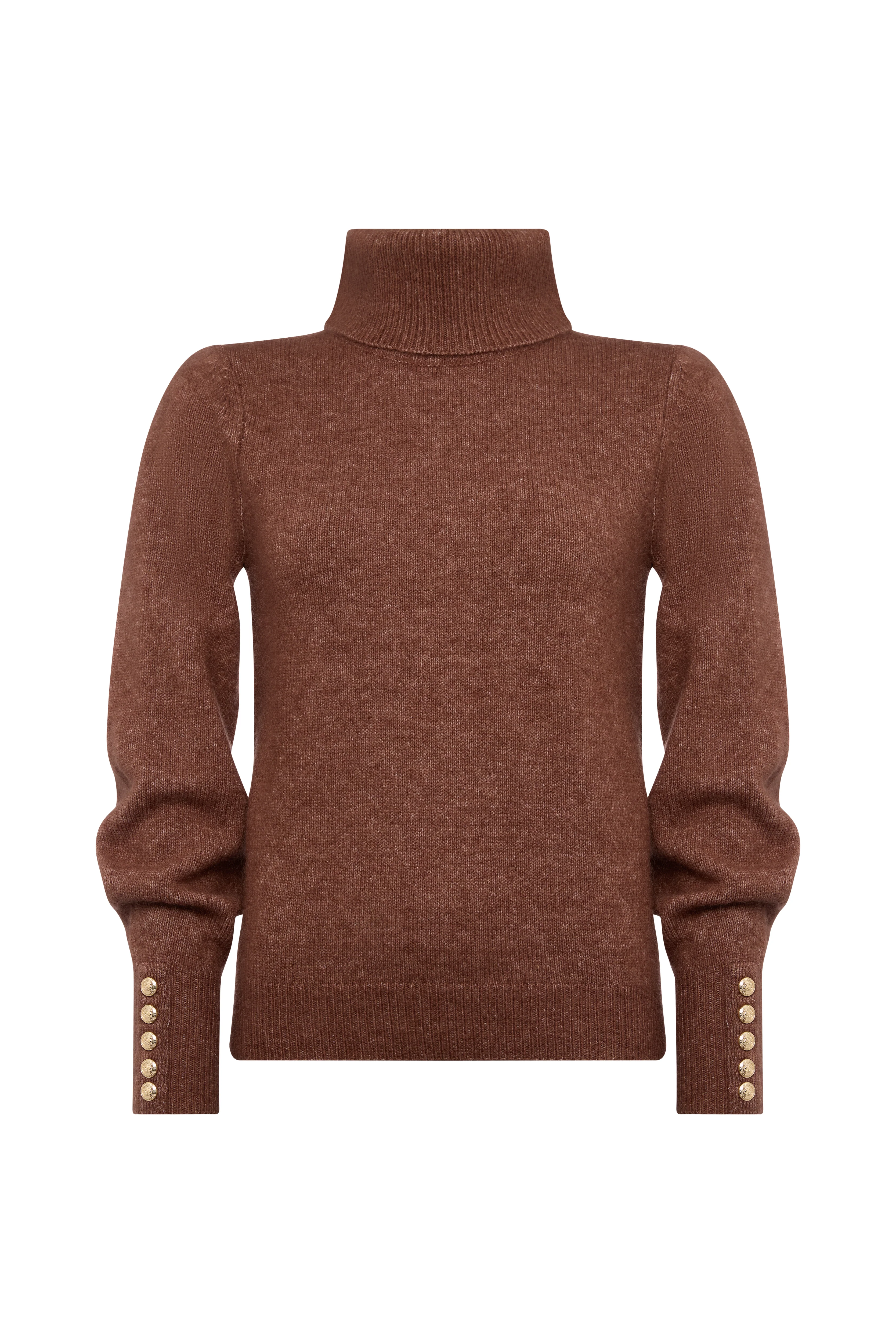 Isla Roll Neck Knit (Latte) - Image 4