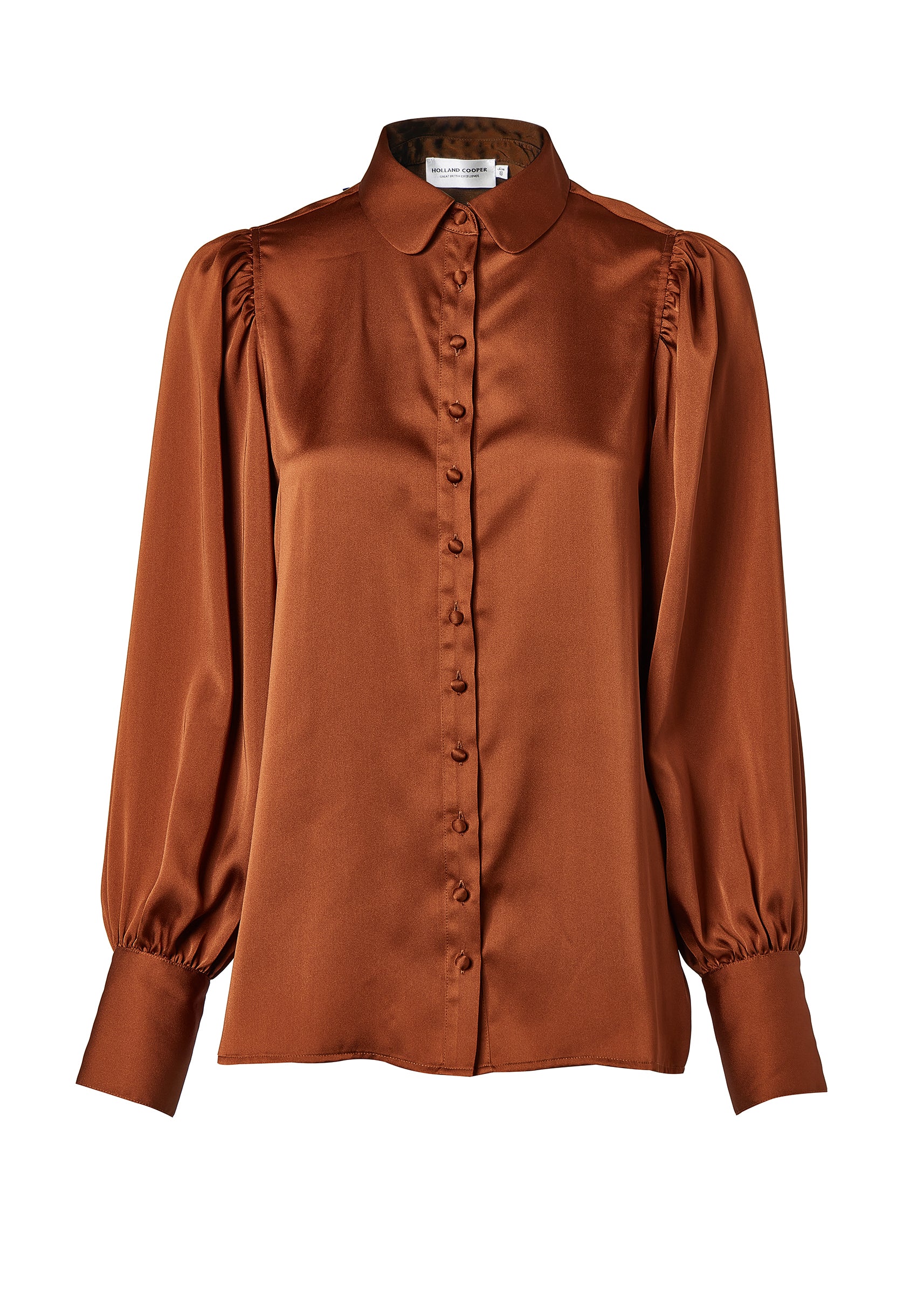 Isla Satin Shirt (Copper) - Image 4