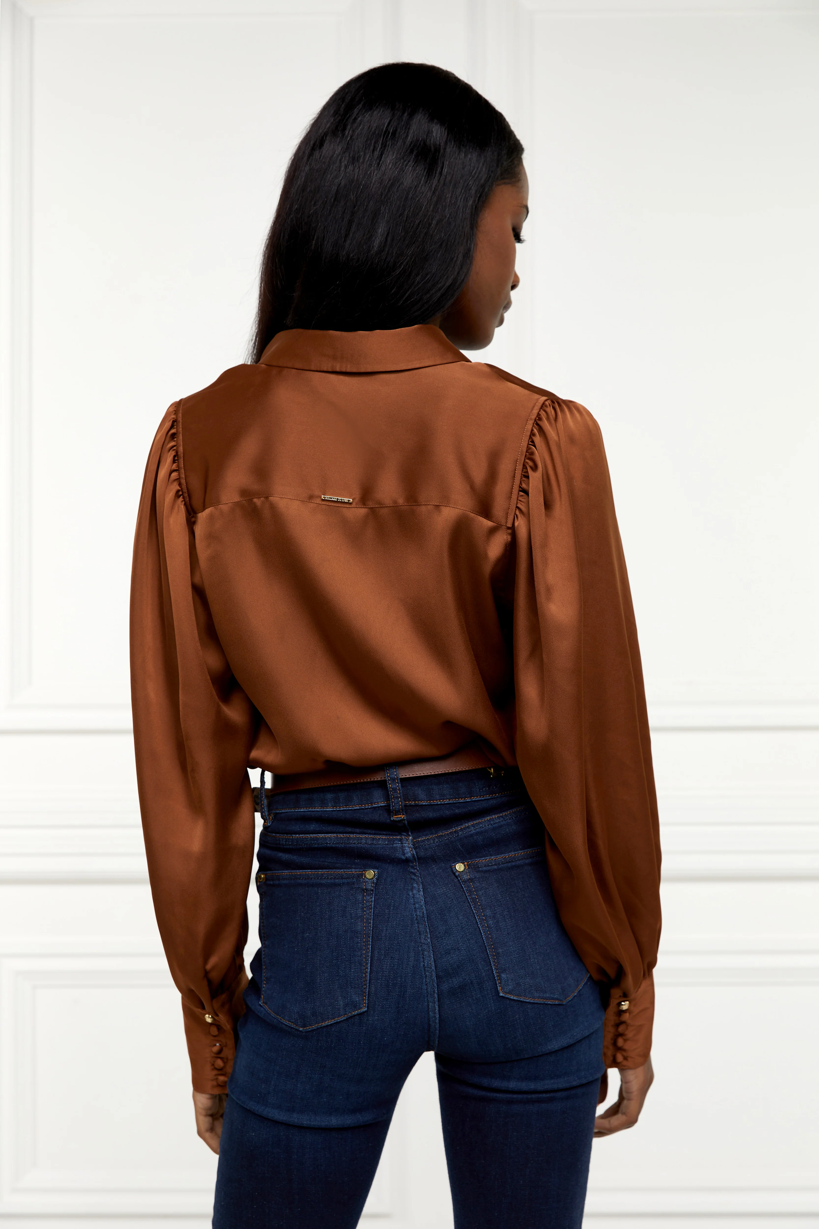 Isla Satin Shirt (Copper) - Image 6