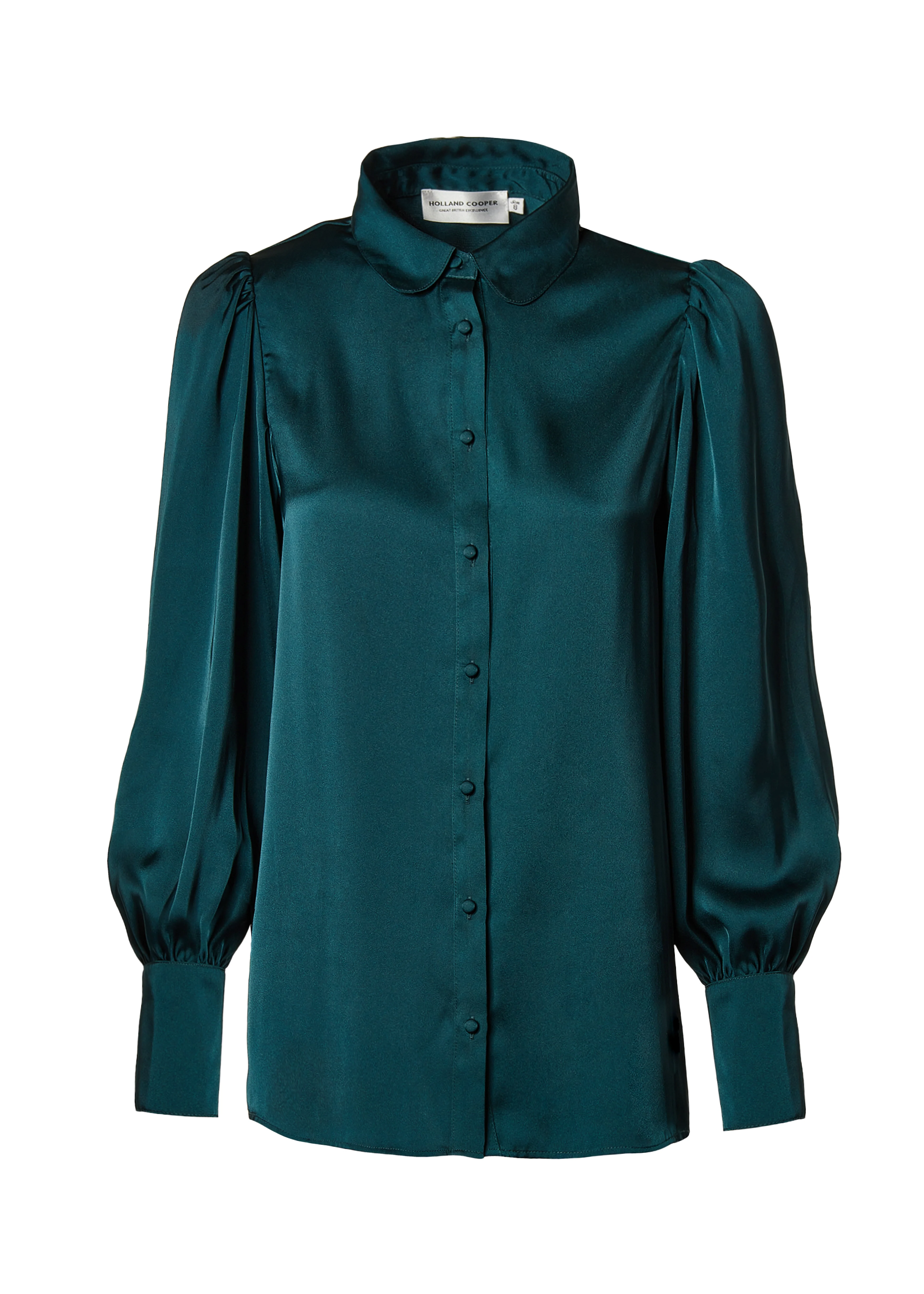 Isla Satin Shirt (Emerald) - Image 4