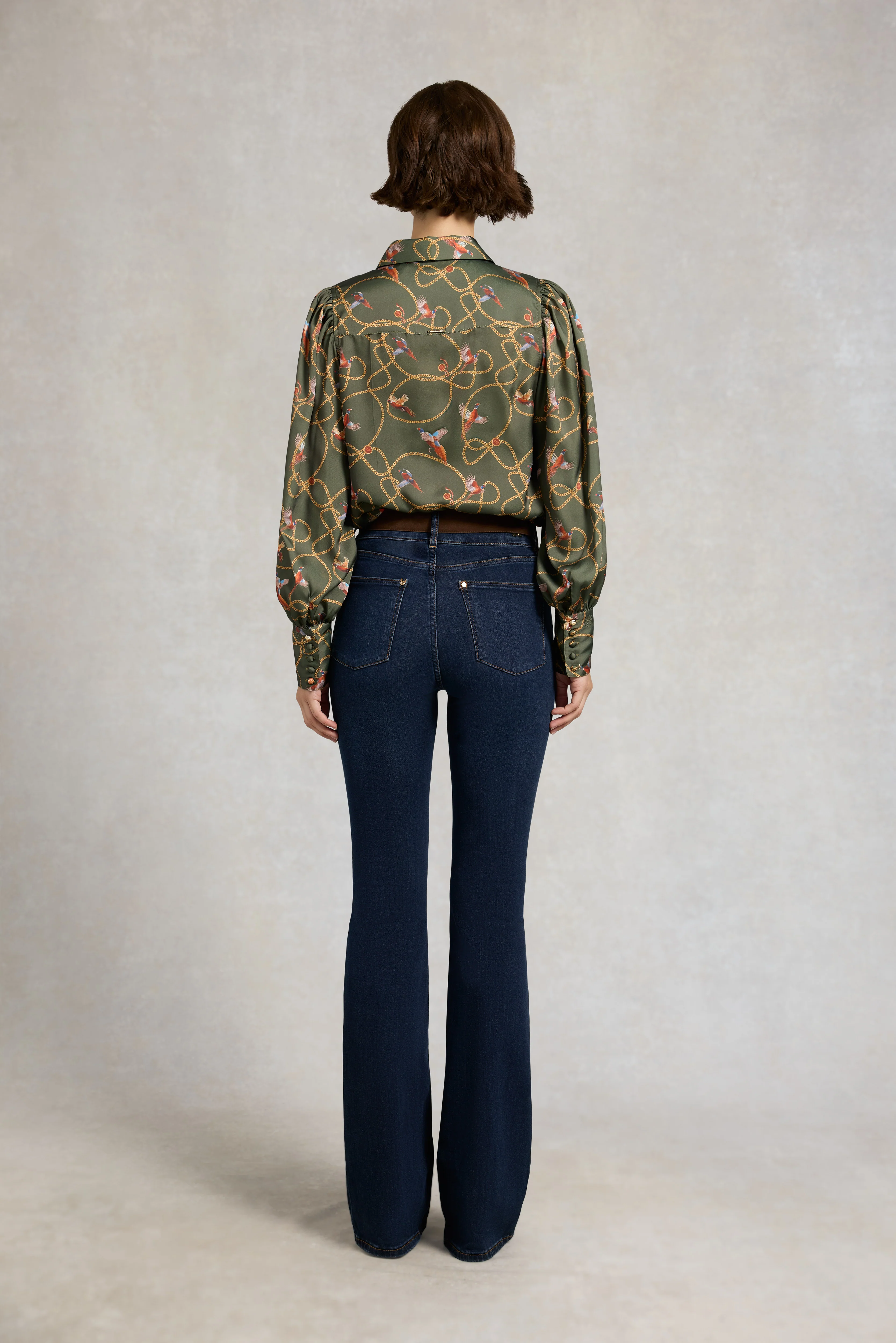 Isla Satin Shirt (Khaki Pheasant) - Image 6