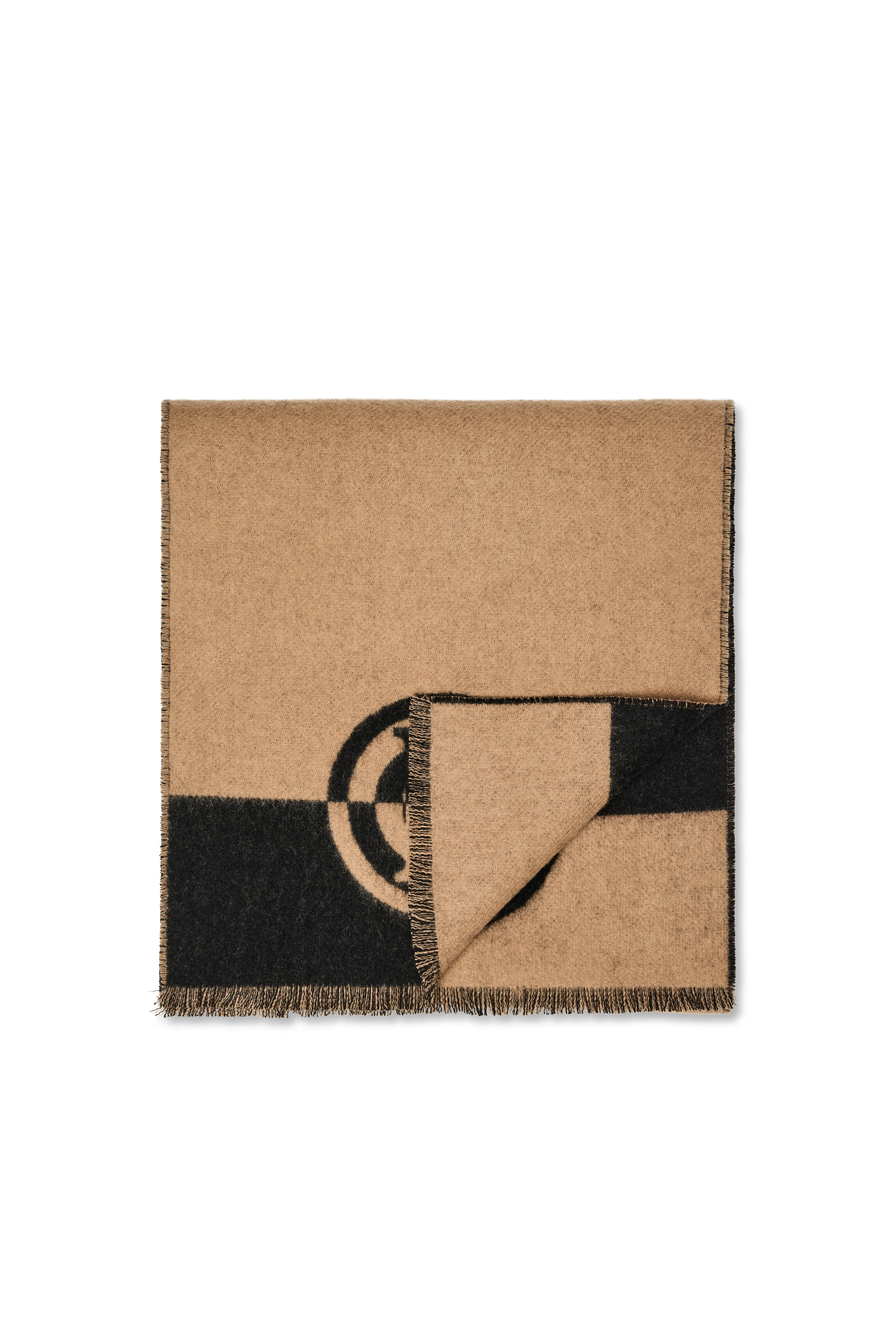 Jacquard Scarf (Camel Black) - Image 4