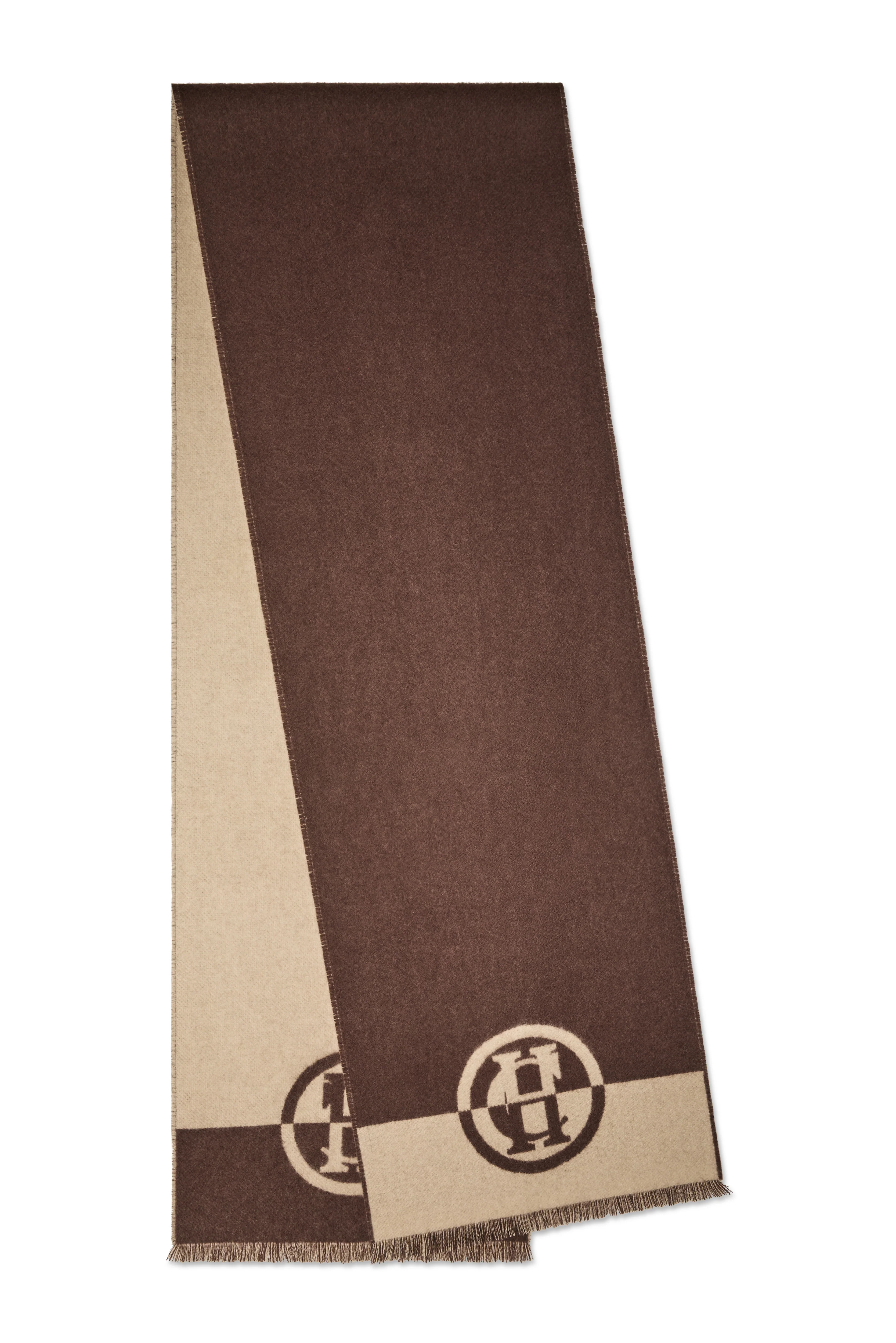 Jacquard Scarf (Chocolate Taupe) - Image 5