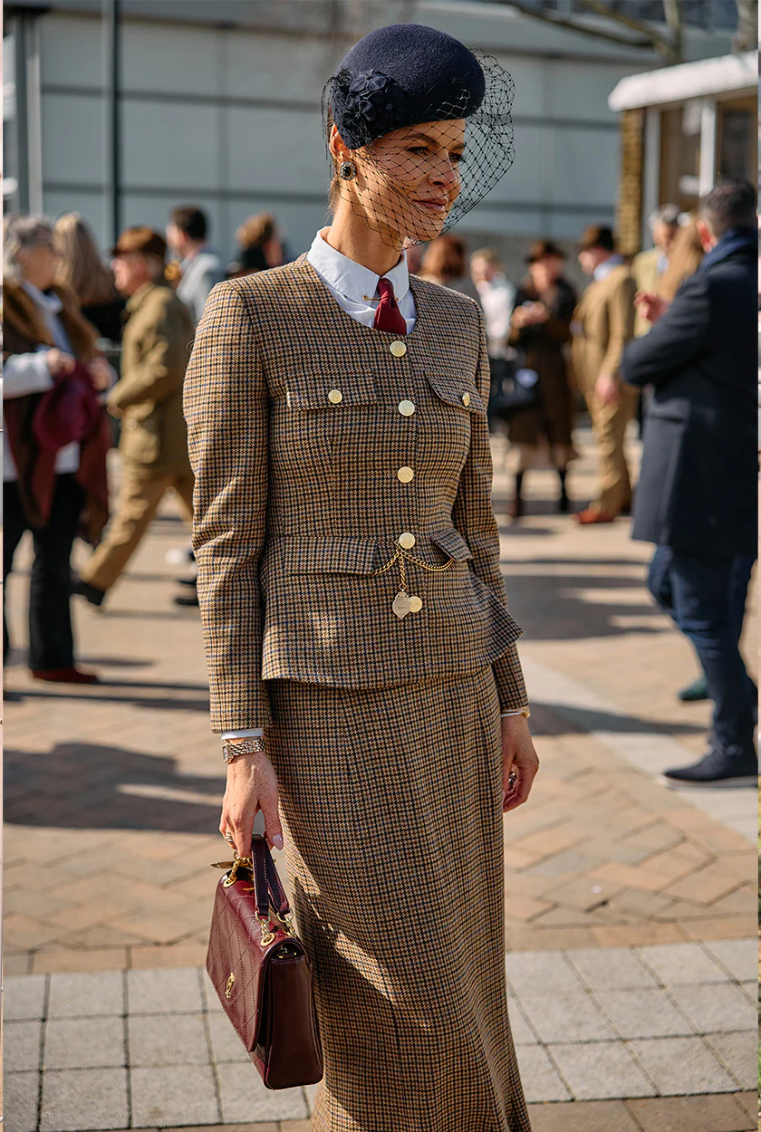 Tailored Peplum Jacket (Abbot Check Tweed)