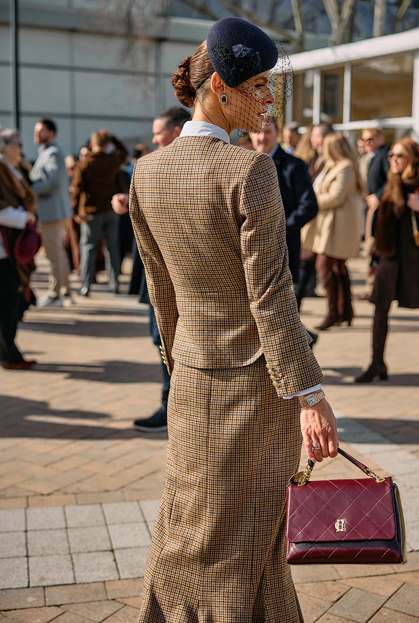 Tailored Peplum Jacket (Abbot Check Tweed) - Image 2