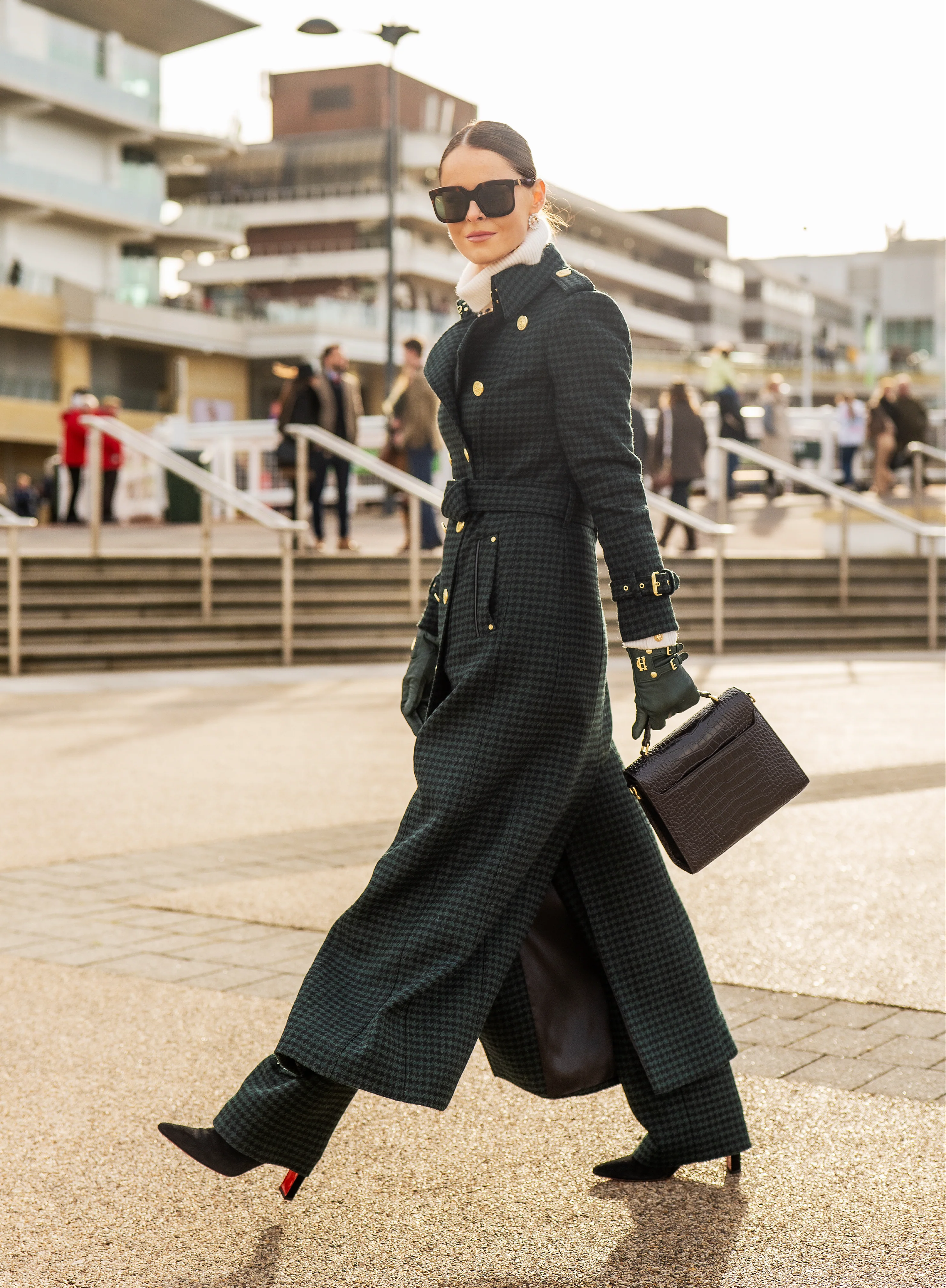 Jade's Emerald Houndstooth Look - Image 2