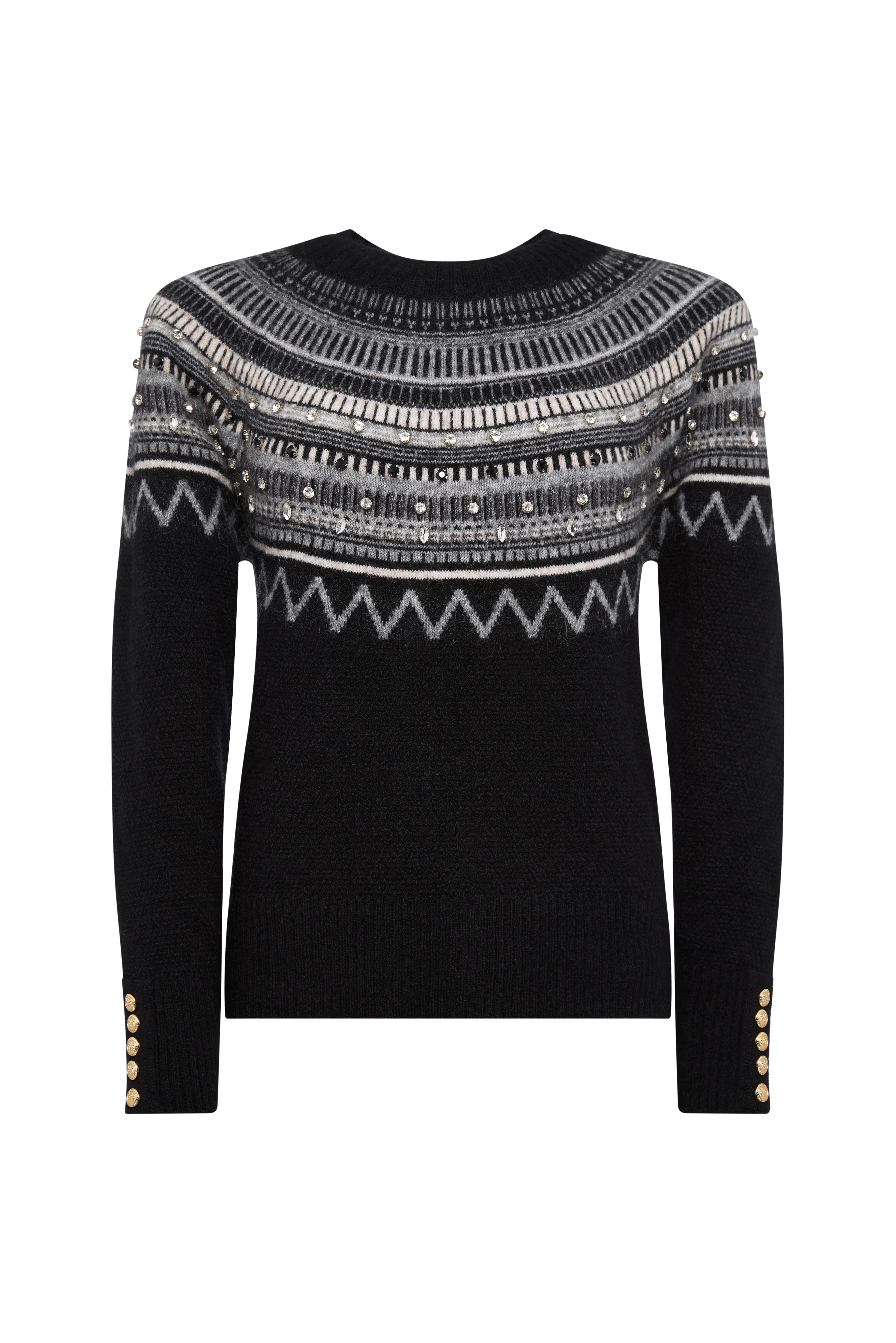 Jasmine Crew Neck Knit (Black) - Image 4