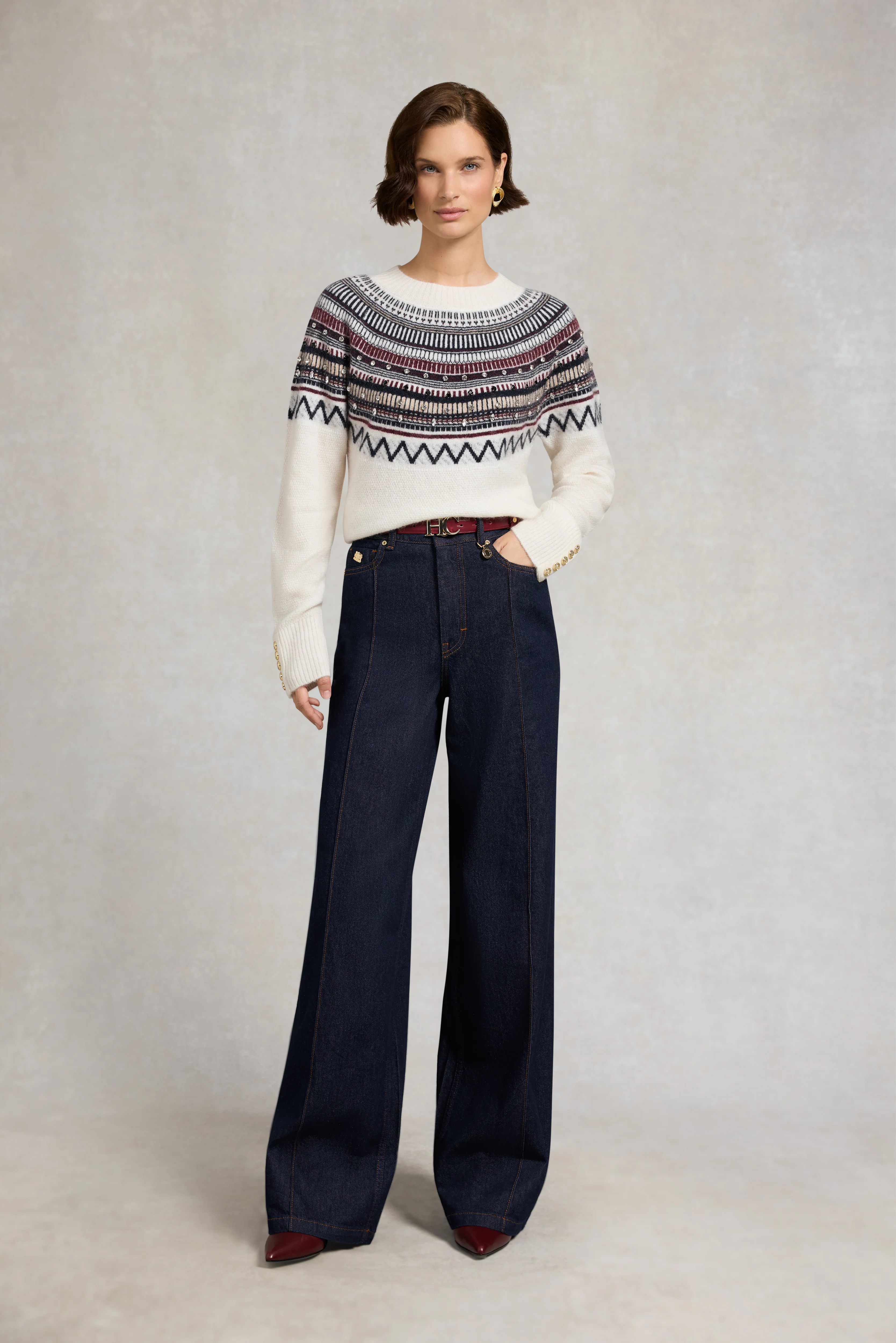 Jasmine Crew Neck Knit (Natural) - Image 3