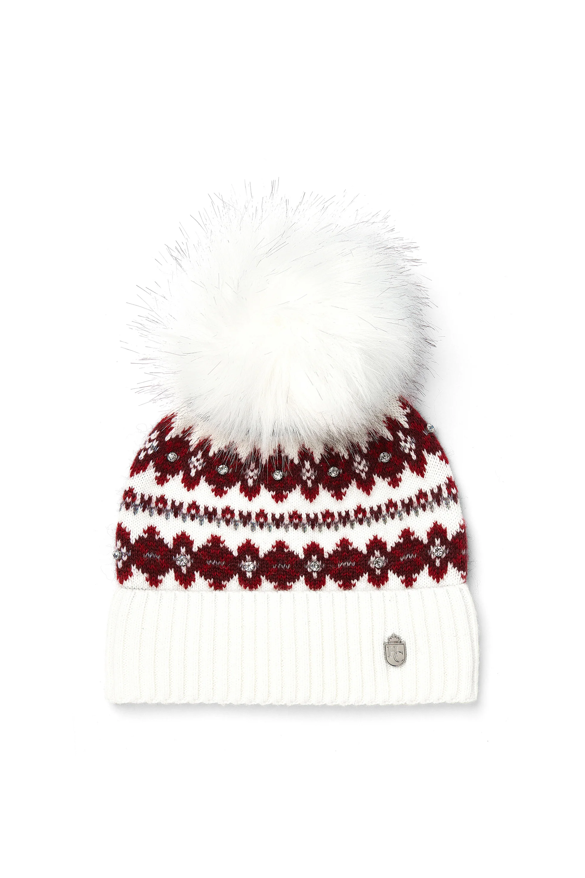 Jennifer Fairisle Bobble Hat & Scarf Set (Natural) - Image 2