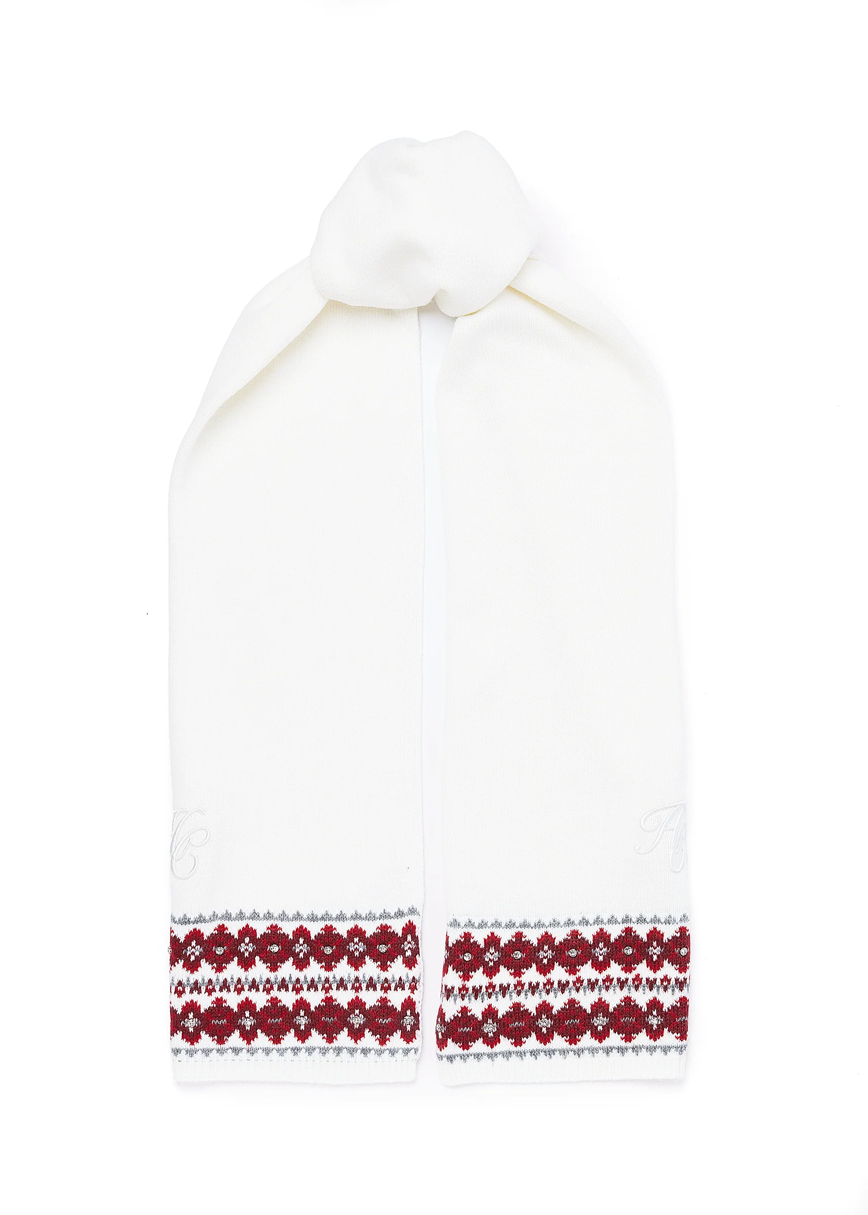 Jennifer Fairisle Bobble Hat & Scarf Set (Natural) - Image 3
