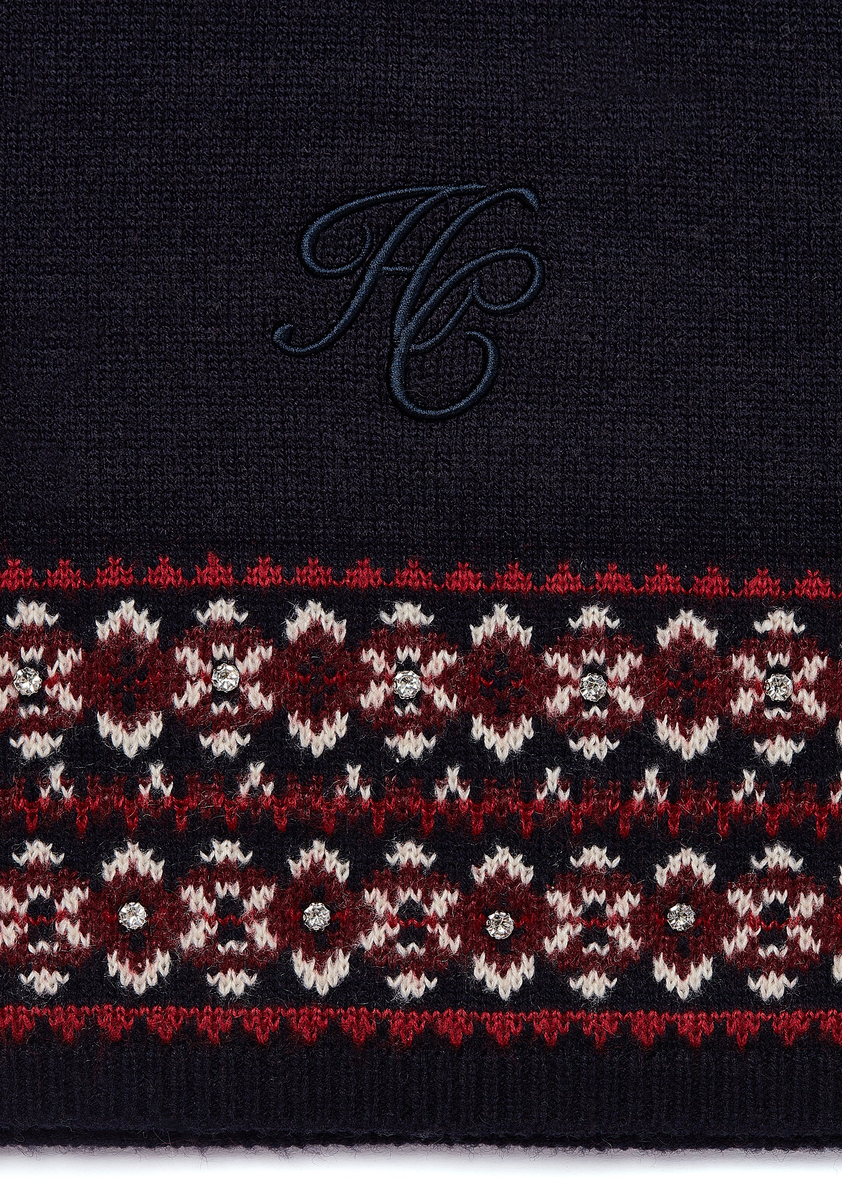 Jennifer Fairisle Scarf (Ink Navy) - Image 5