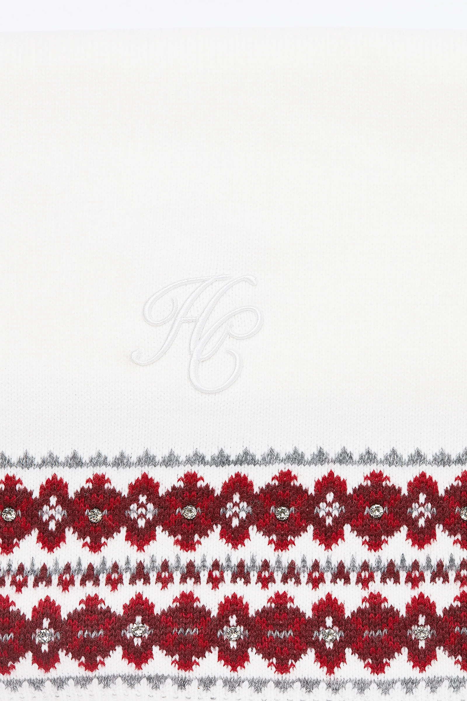 Jennifer Fairisle Scarf (Natural) - Image 5