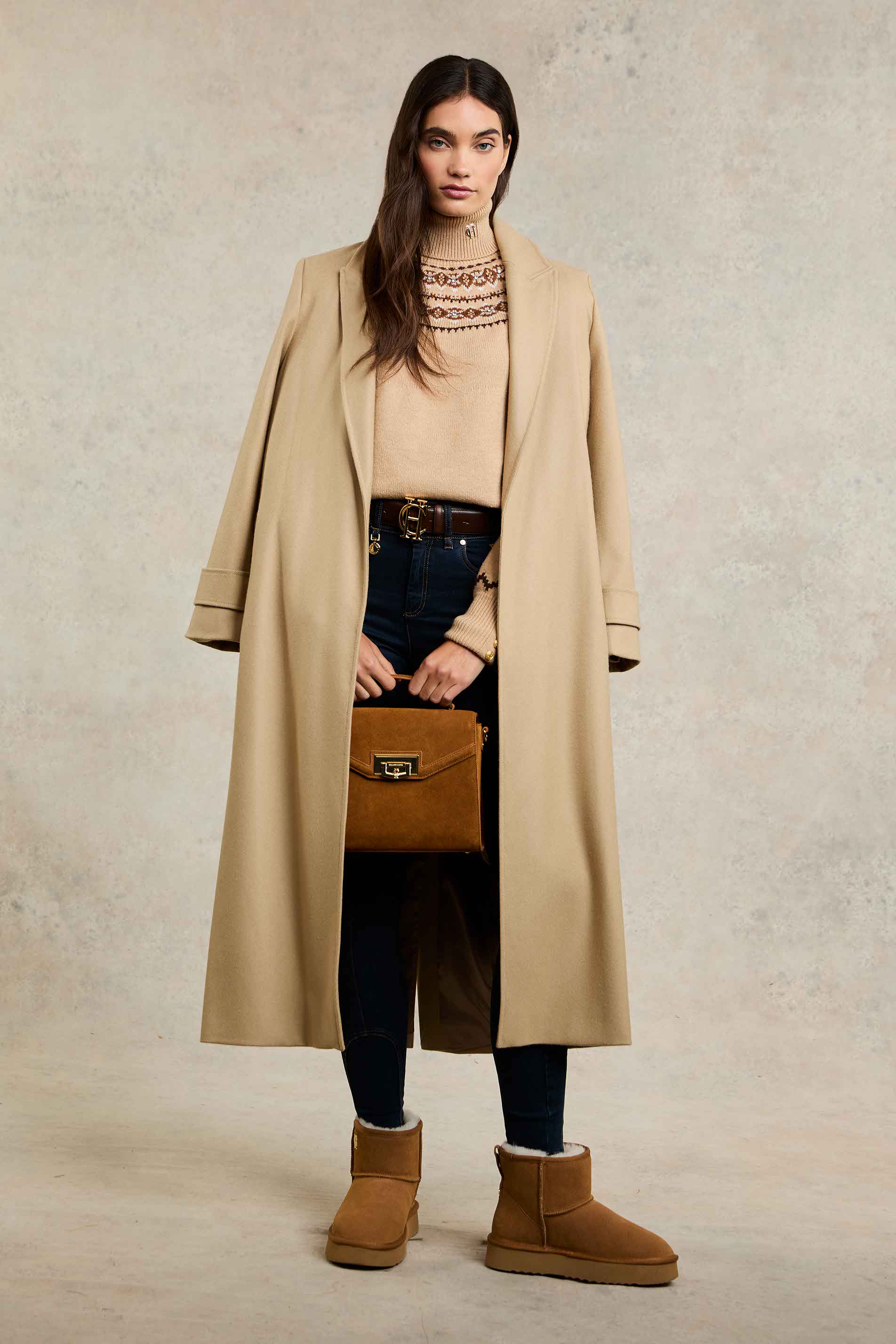Jennifer Roll Neck Knit (Camel) - Image 3
