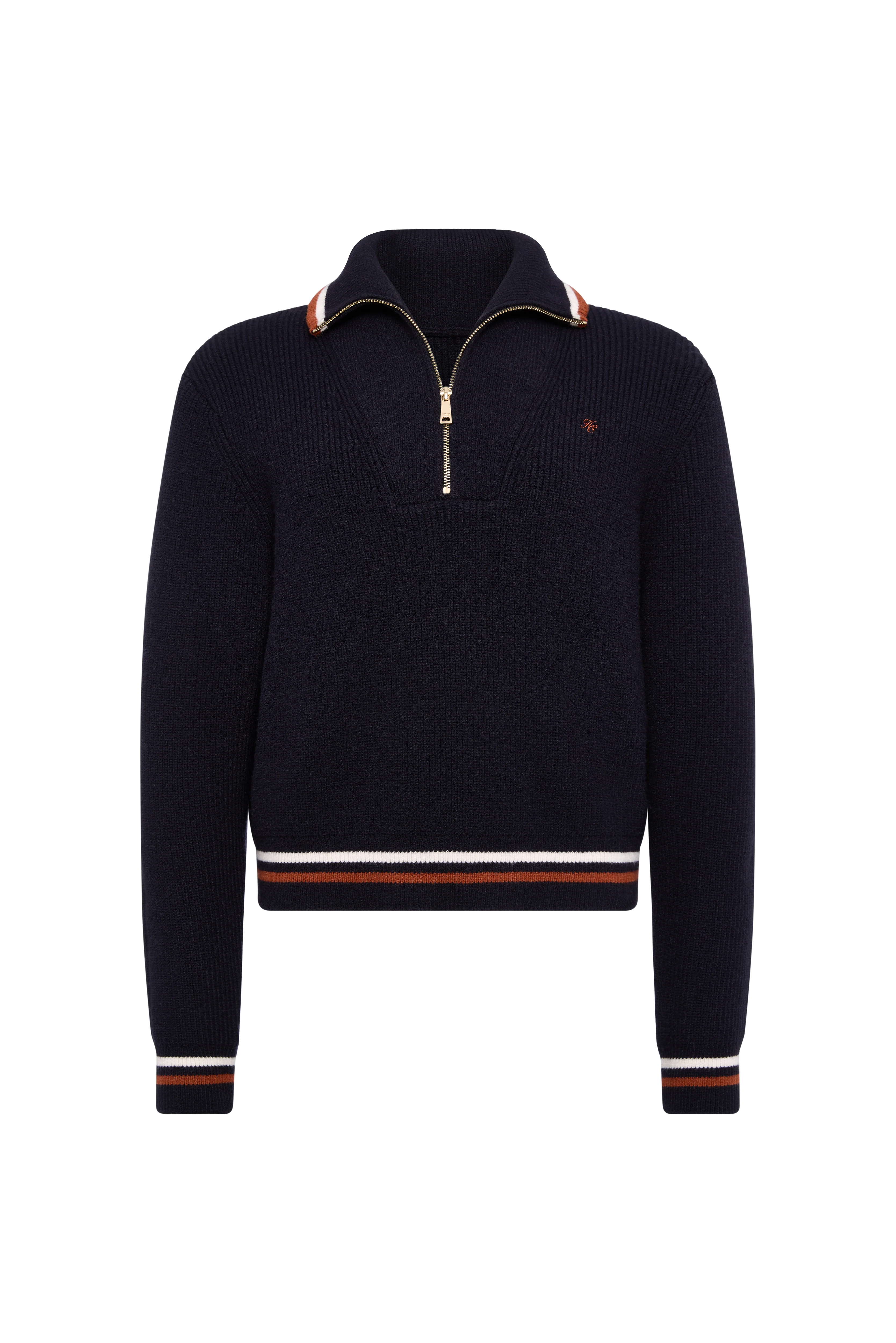 Jessica Quarter Zip Knit (Ink Navy) - Image 4