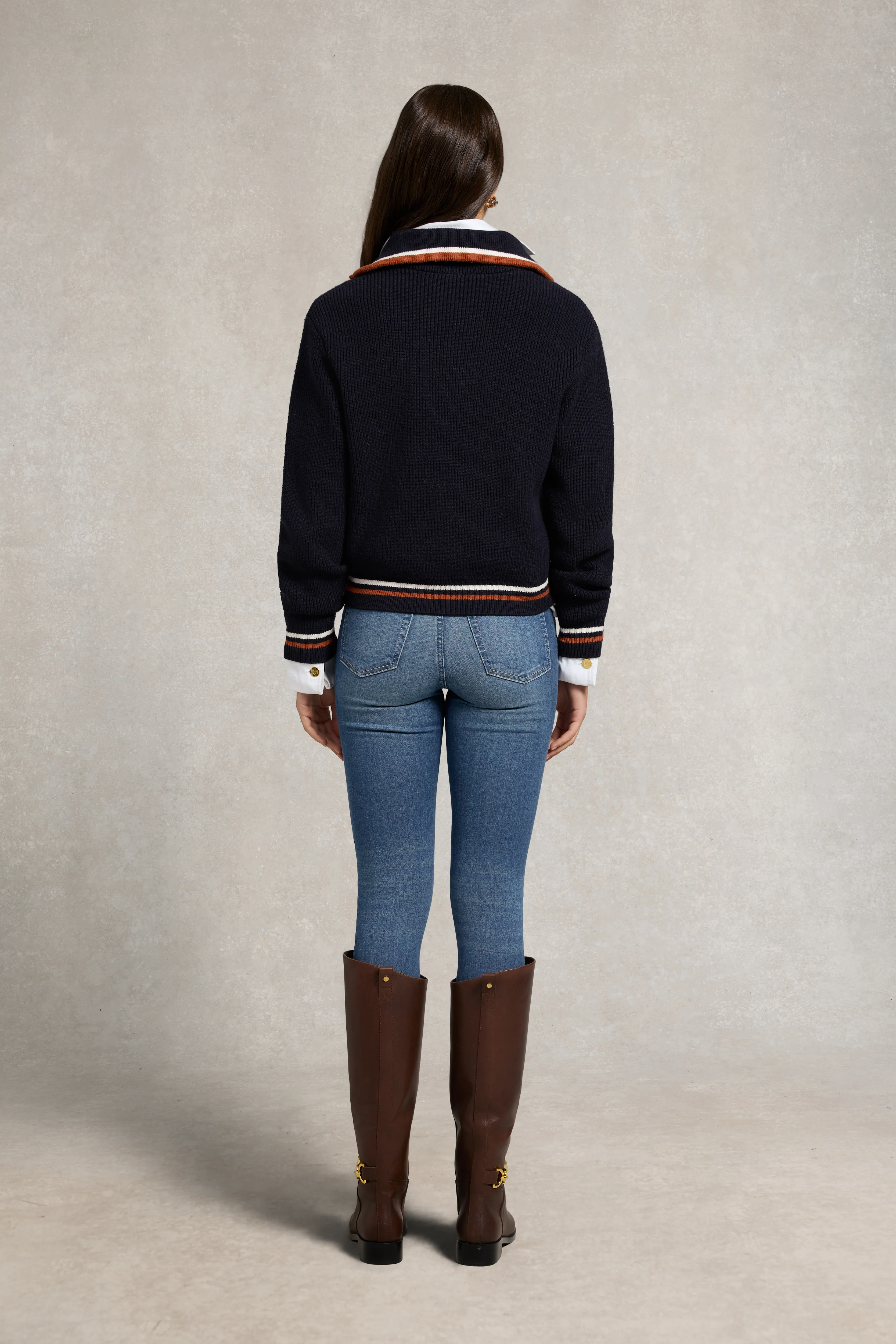 Jessica Quarter Zip Knit (Ink Navy) - Image 5