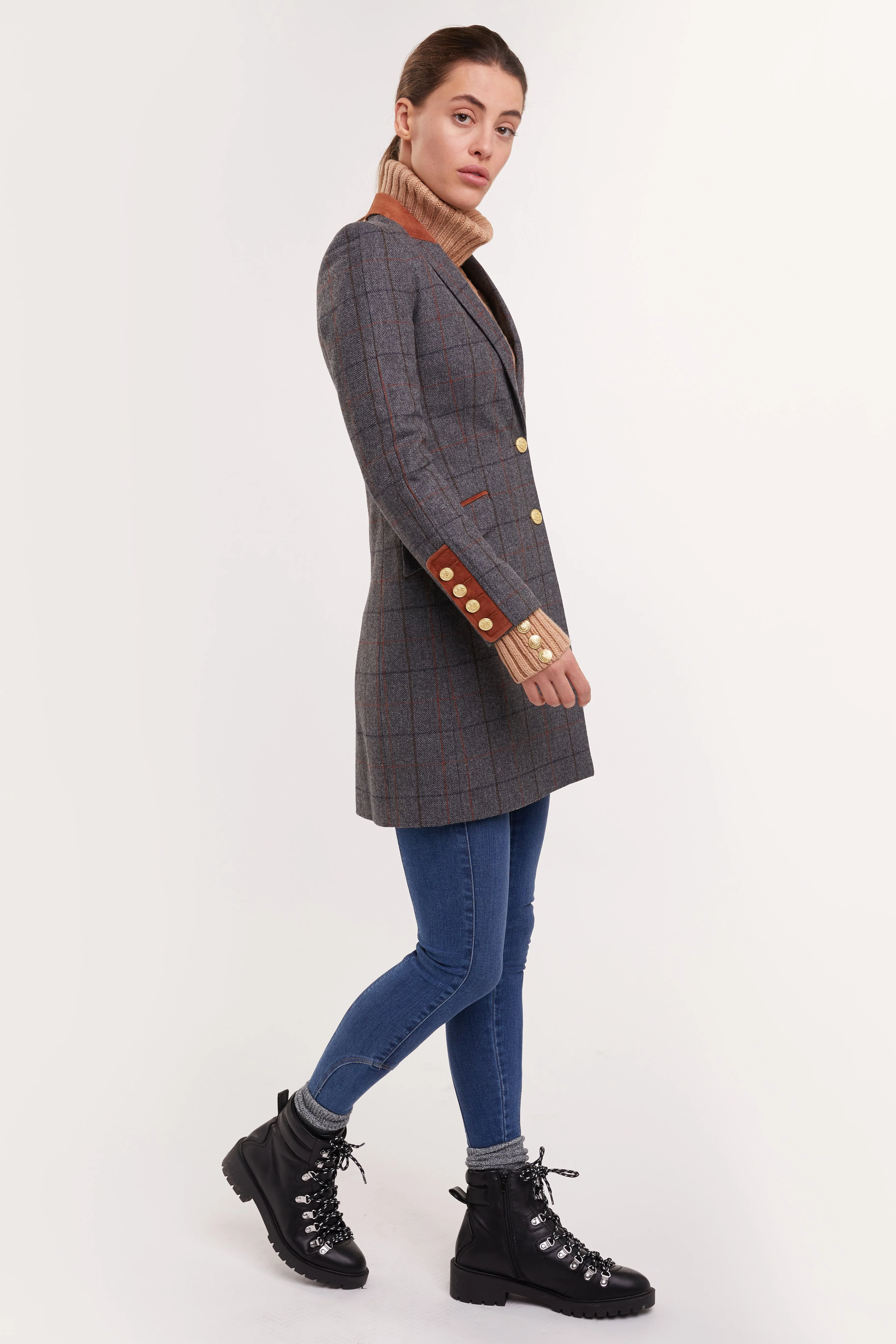 Kempton Coat (Mid Blue Check) - Image 10