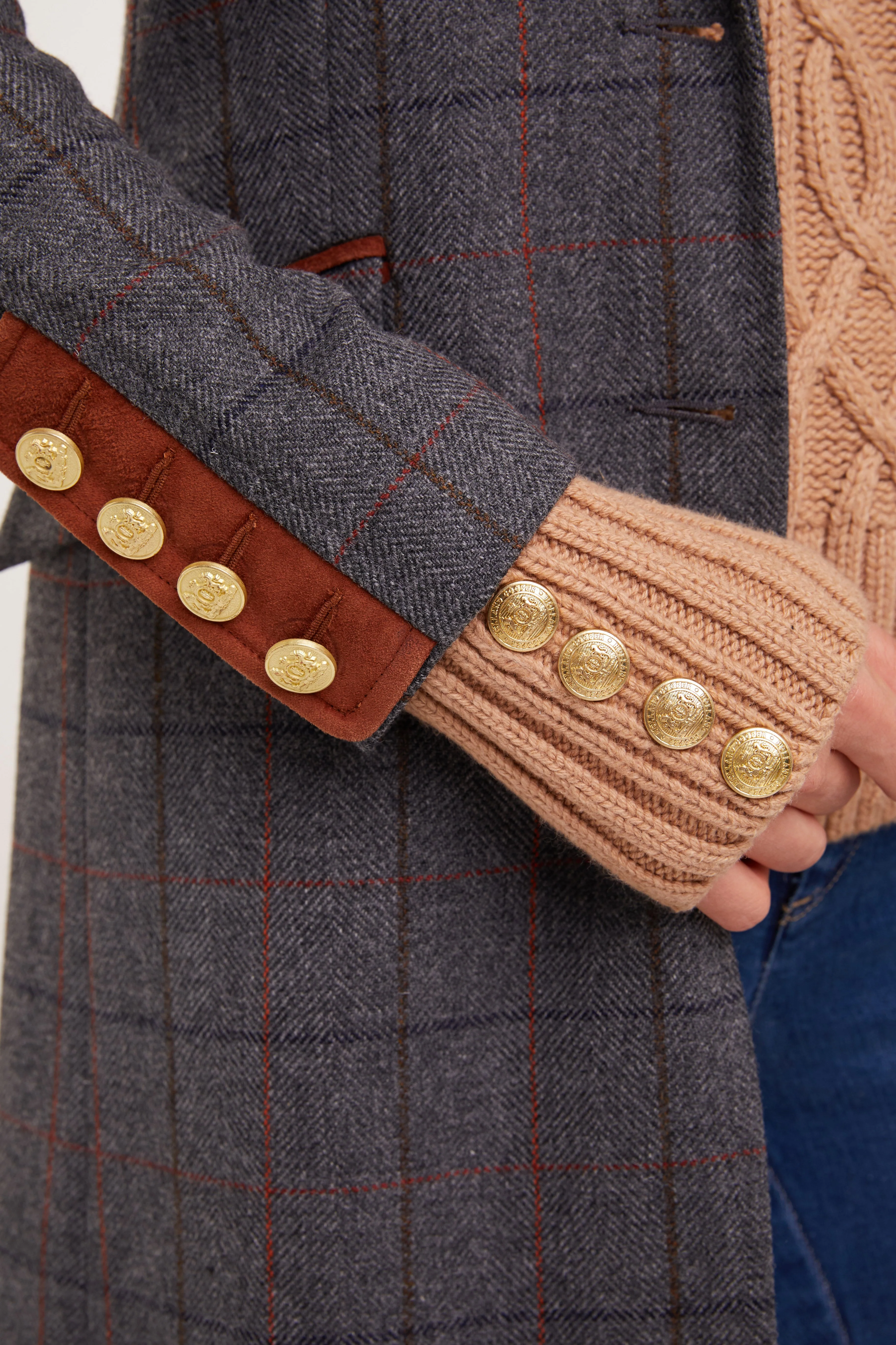 Kempton Coat (Mid Blue Check) - Image 3