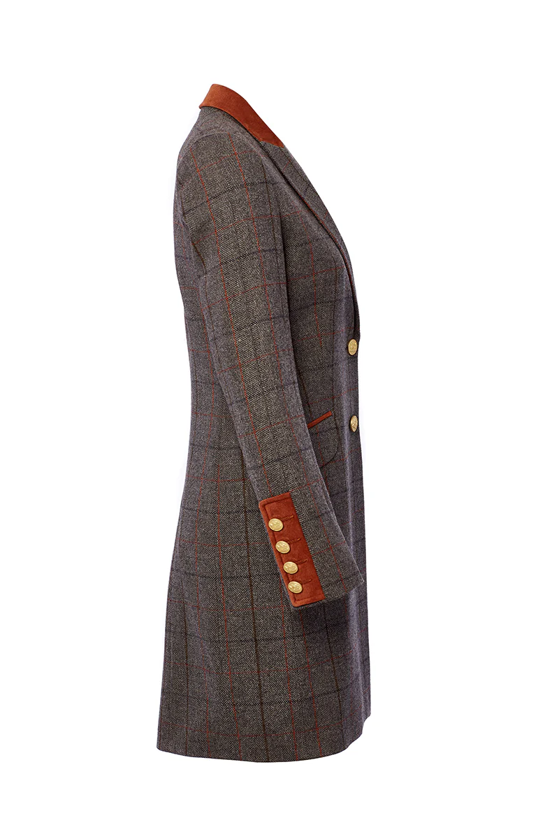 Kempton Coat (Mid Blue Check) - Image 8