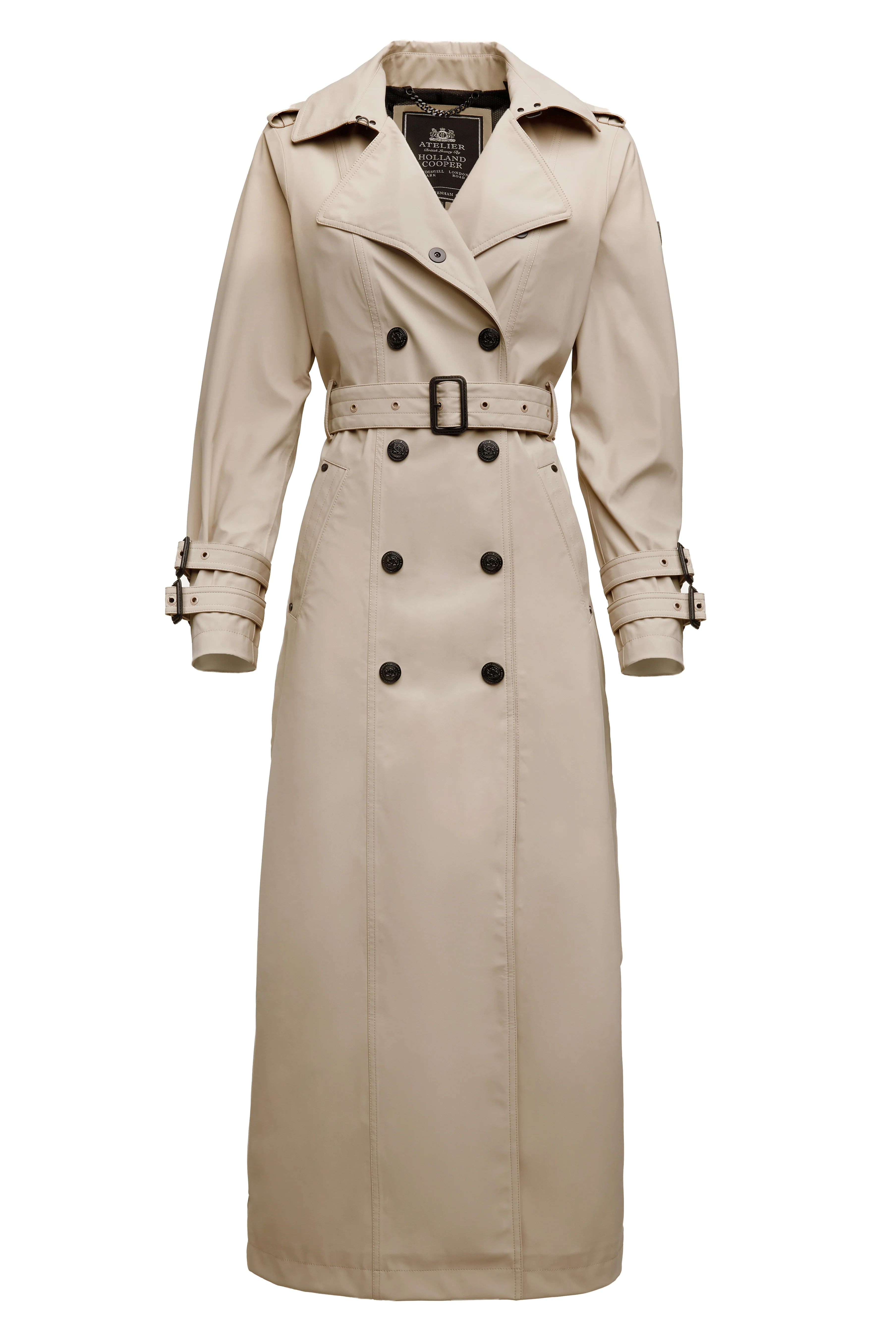 Full Length Kendal Waterproof Trench Coat (Stone) - Image 4
