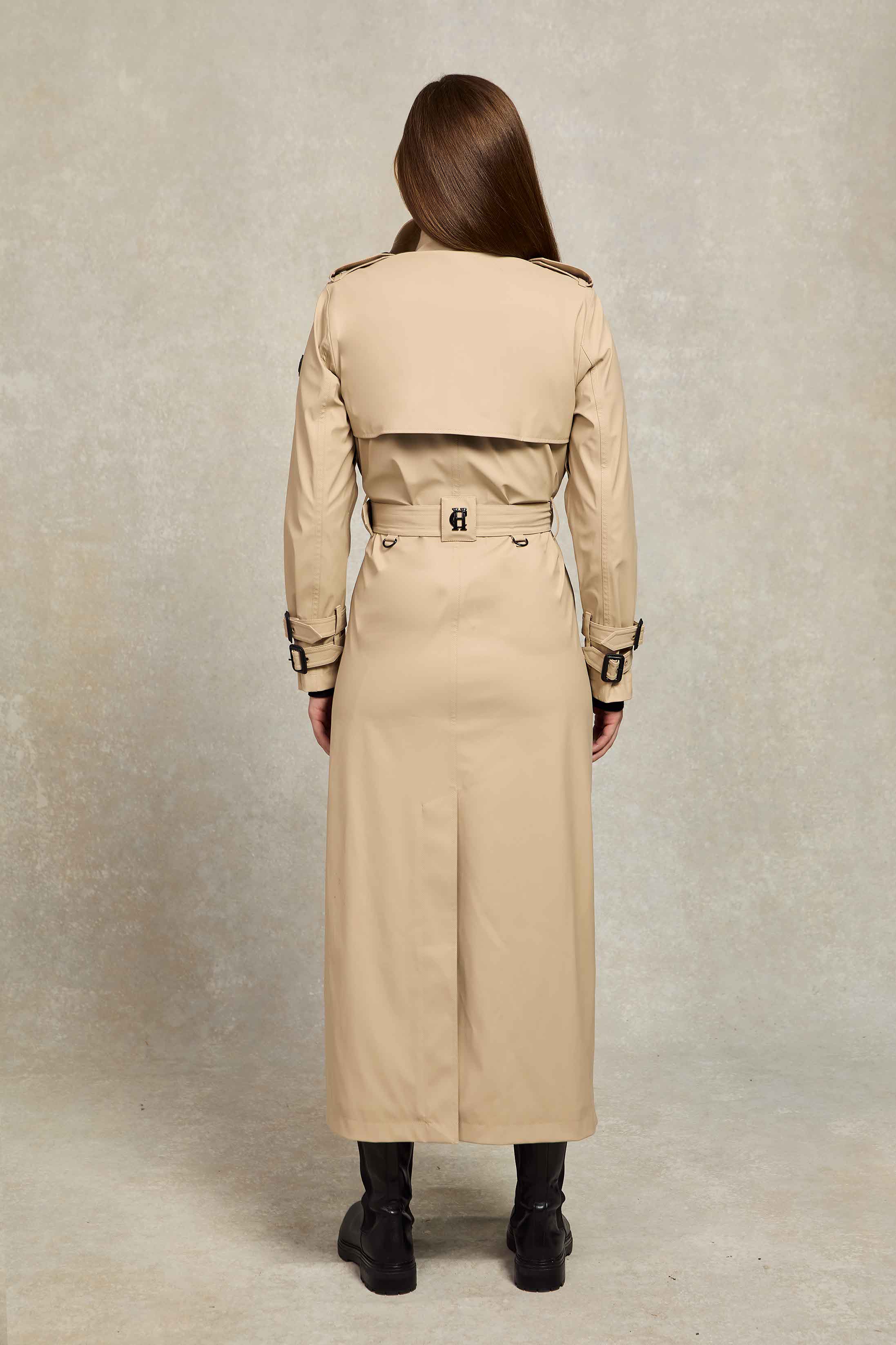 Full Length Kendal Waterproof Trench Coat (Stone) - Image 6