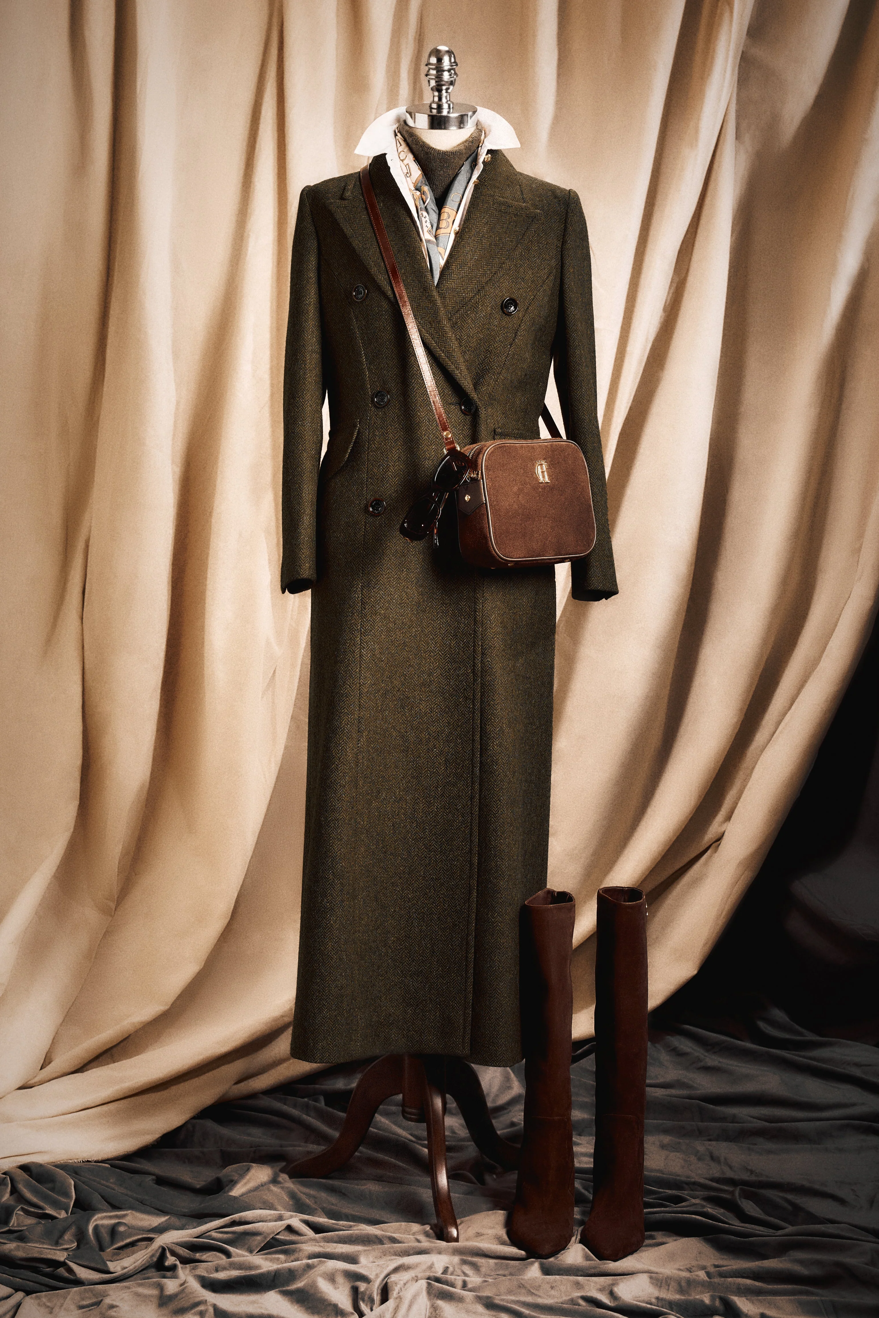 Kensington Coat (Dark Green Herringbone) - Image 6