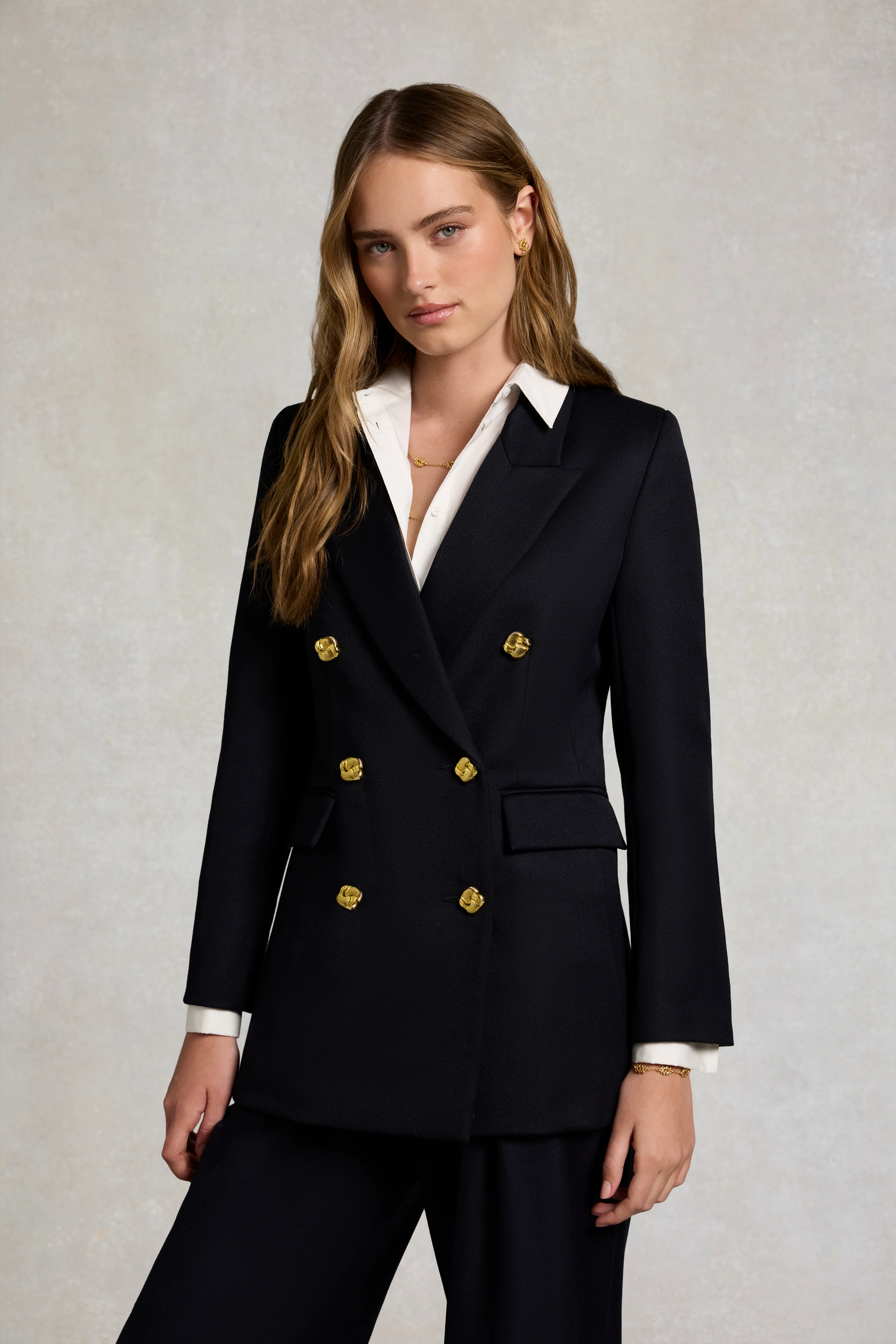 Kensington Double Breasted Blazer (Navy Twill)