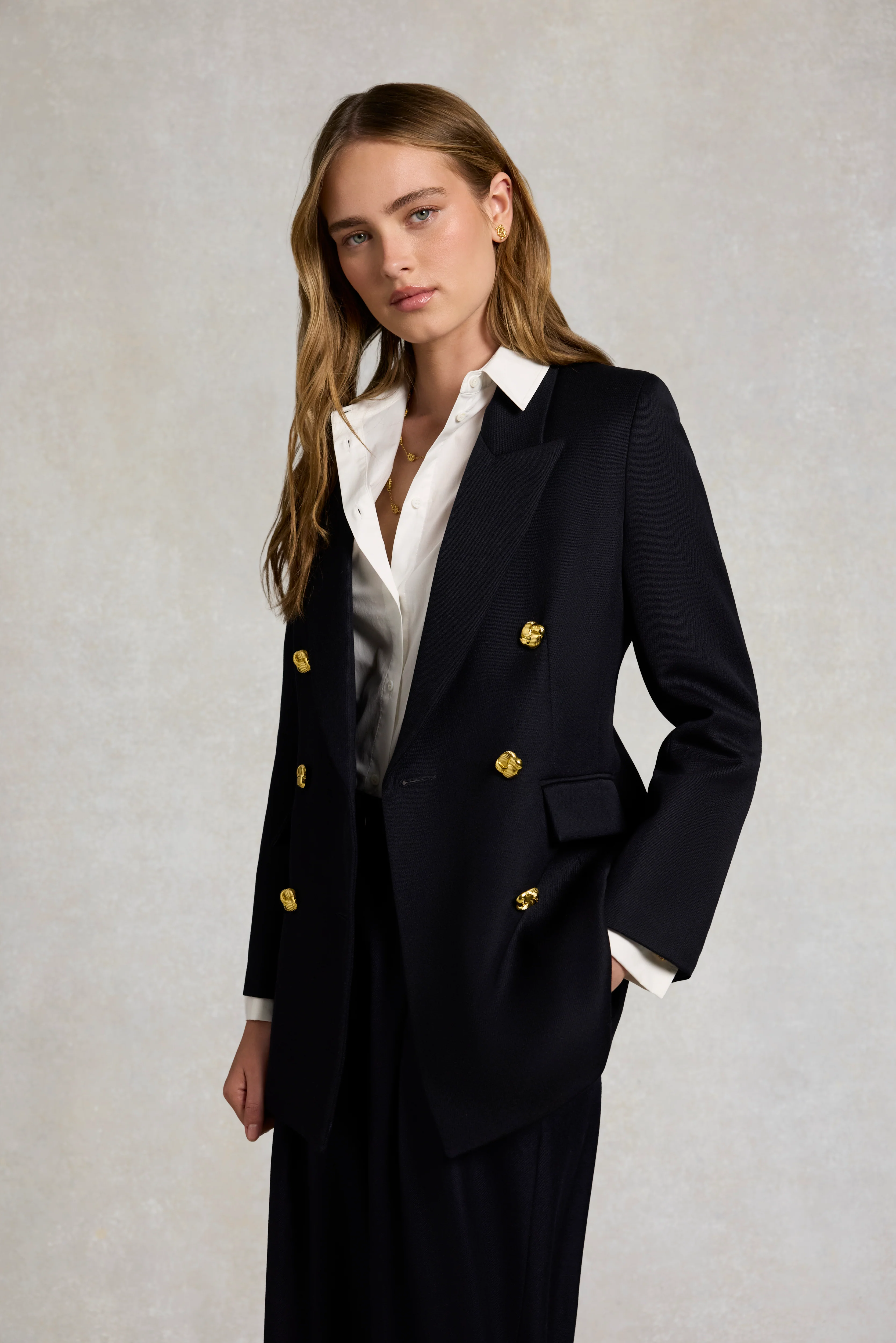 Kensington Double Breasted Blazer (Navy Twill) - Image 4