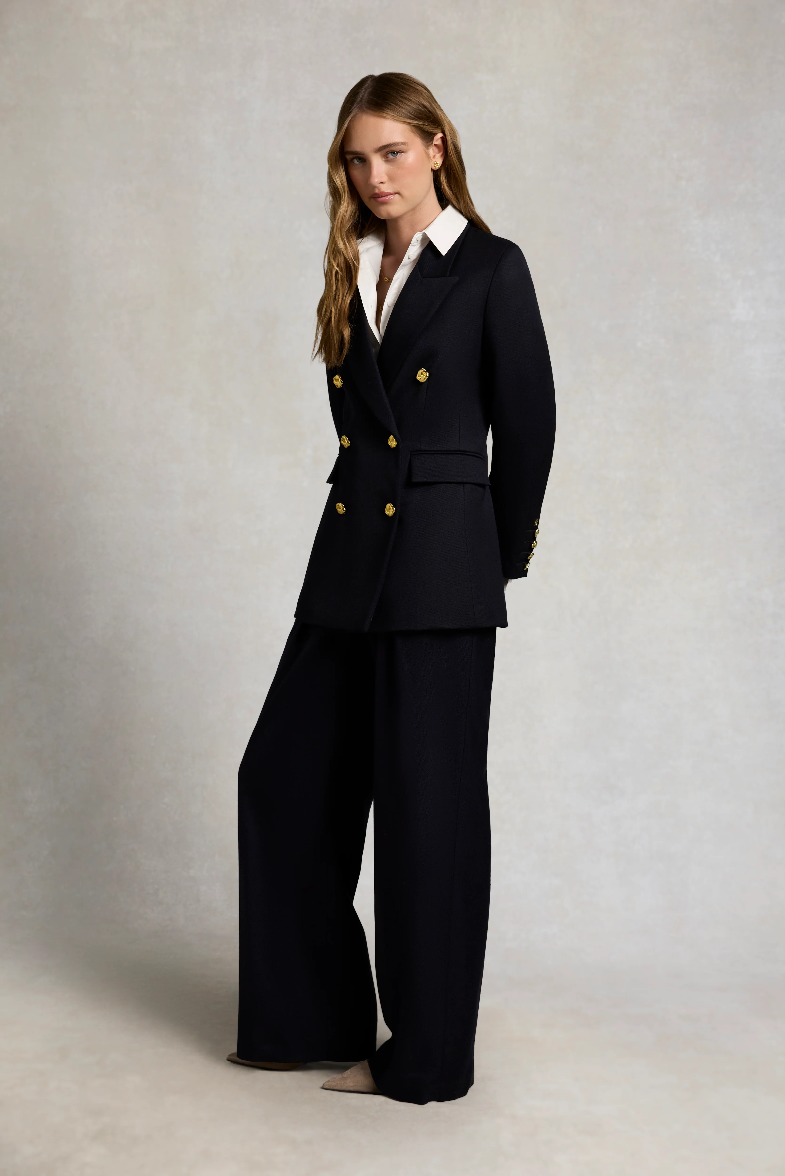 Kensington Double Breasted Blazer (Navy Twill) - Image 6
