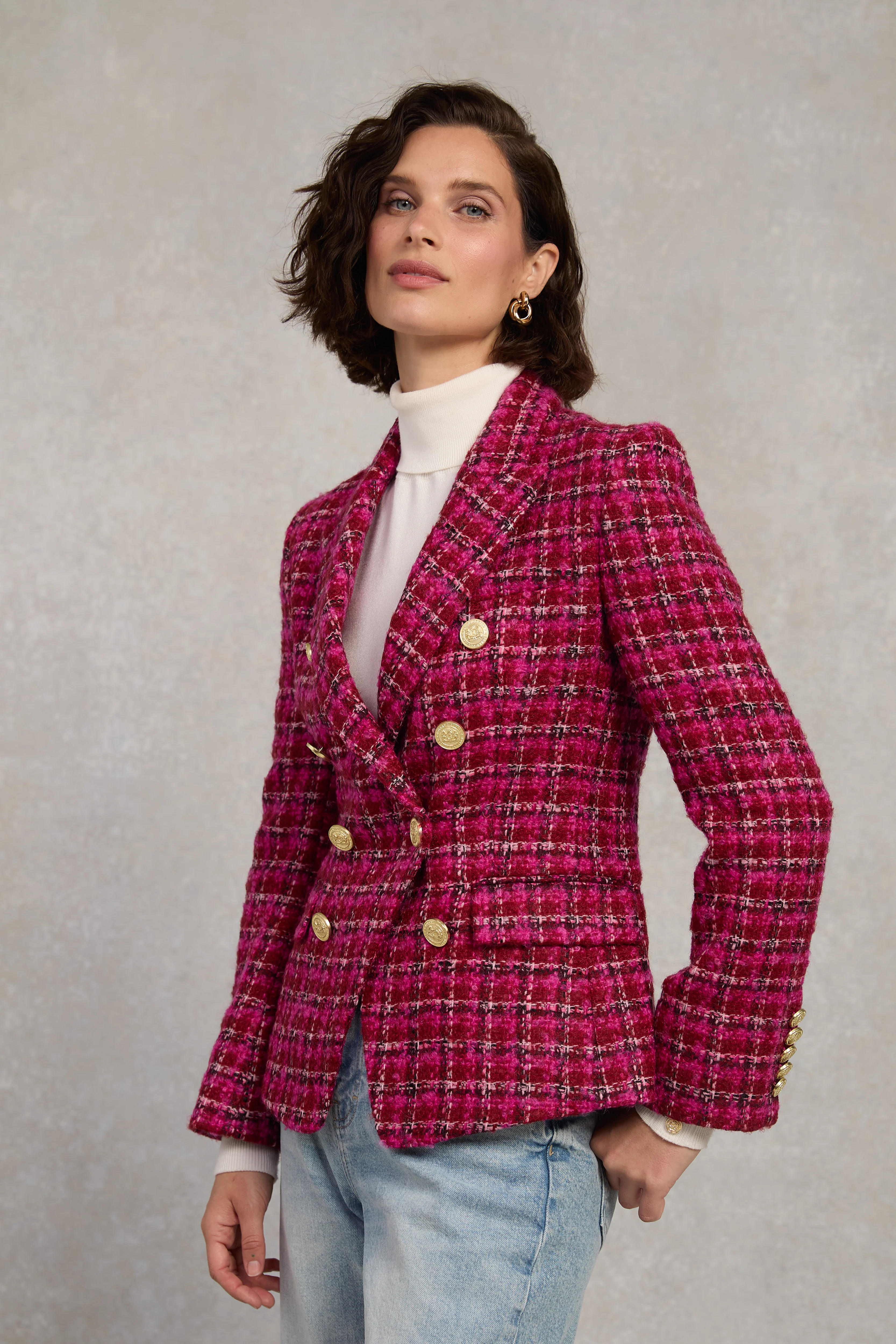 Knightsbridge Blazer (Cerise Boucle) - Image 3